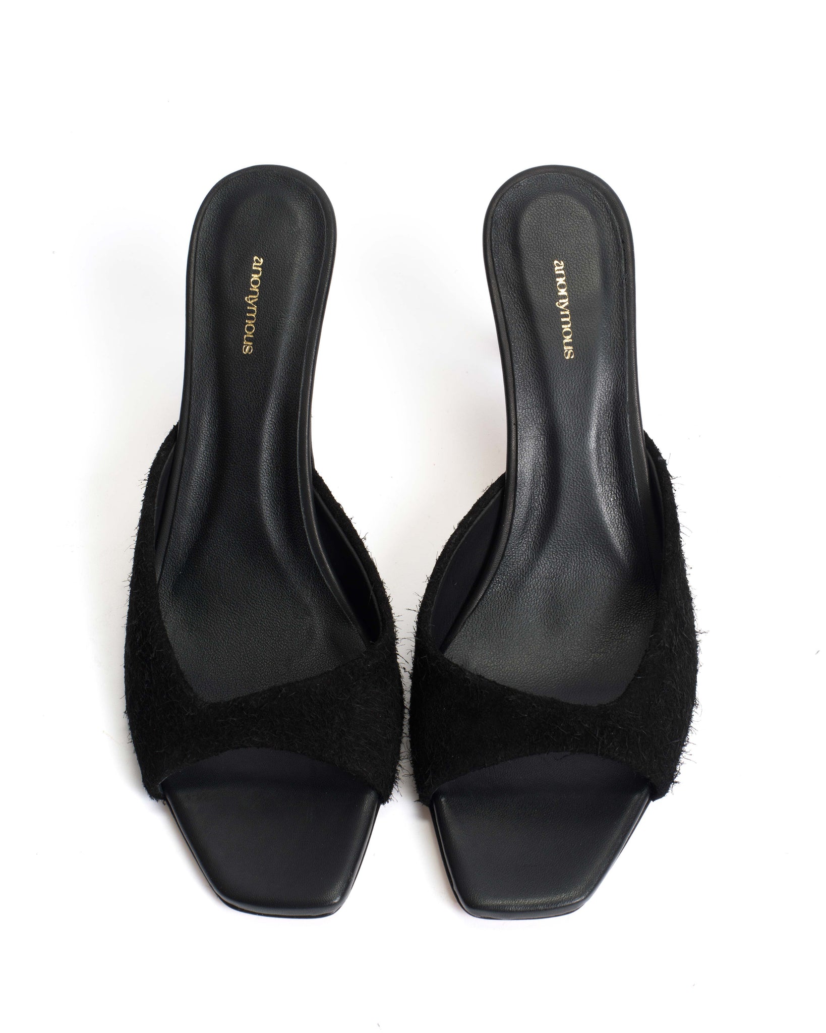Mazy 75 Plushed calf suede Black - Anonymous Copenhagen