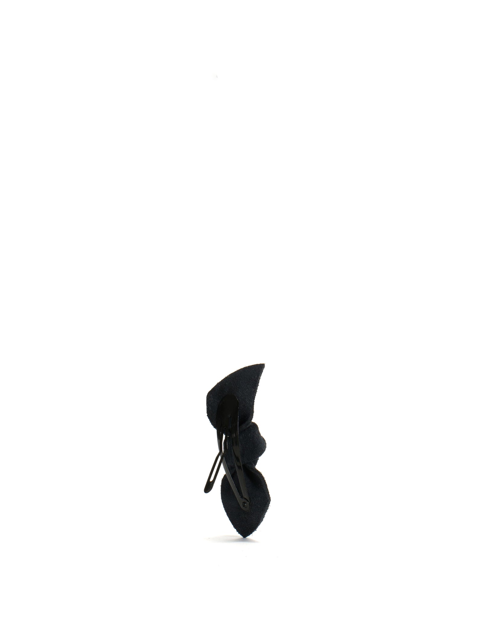 Nabie hair clip petite bow Calf suede Black - Anonymous Copenhagen