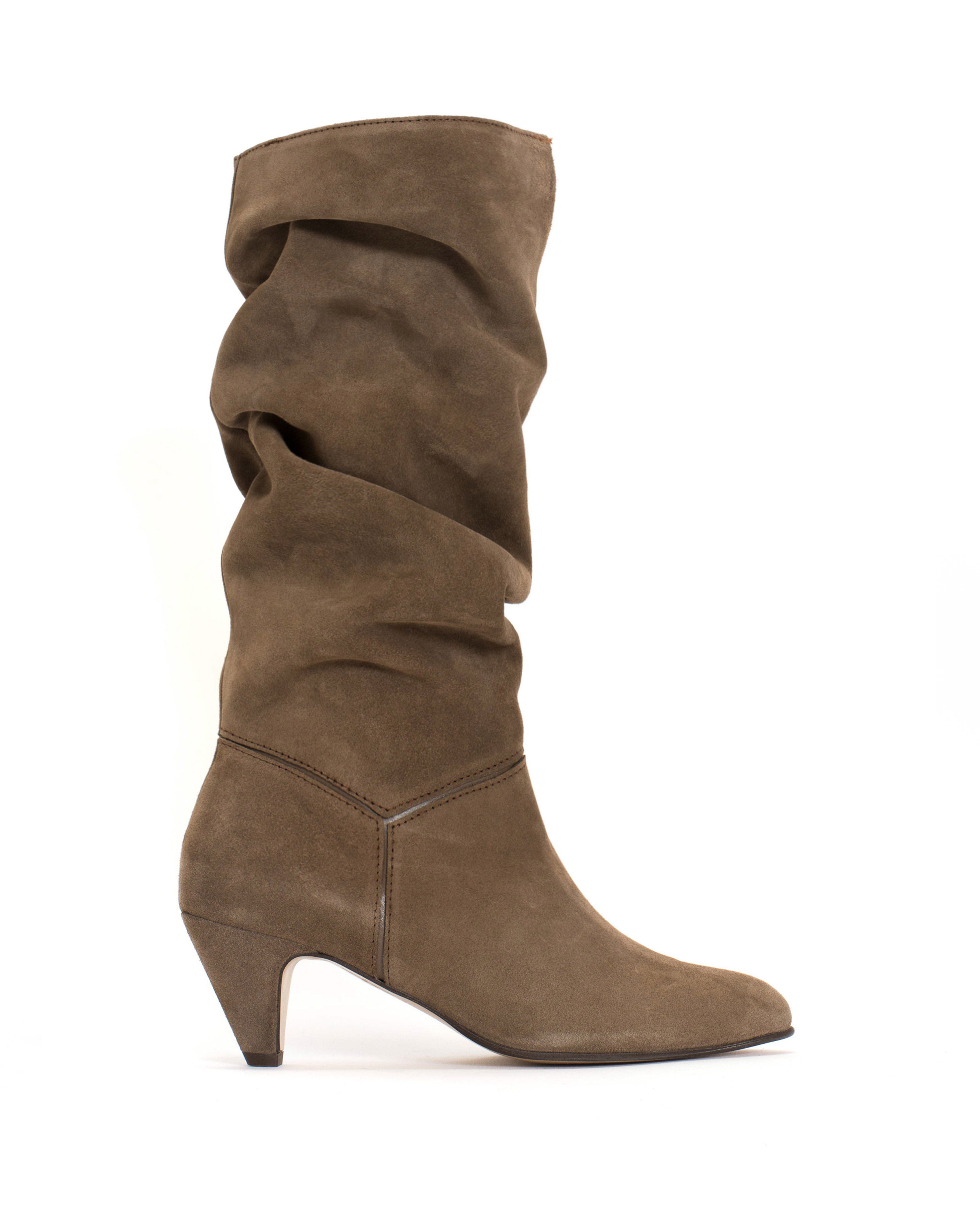 Jasmina 50 stiletto Calf suede & sleek leather Dark