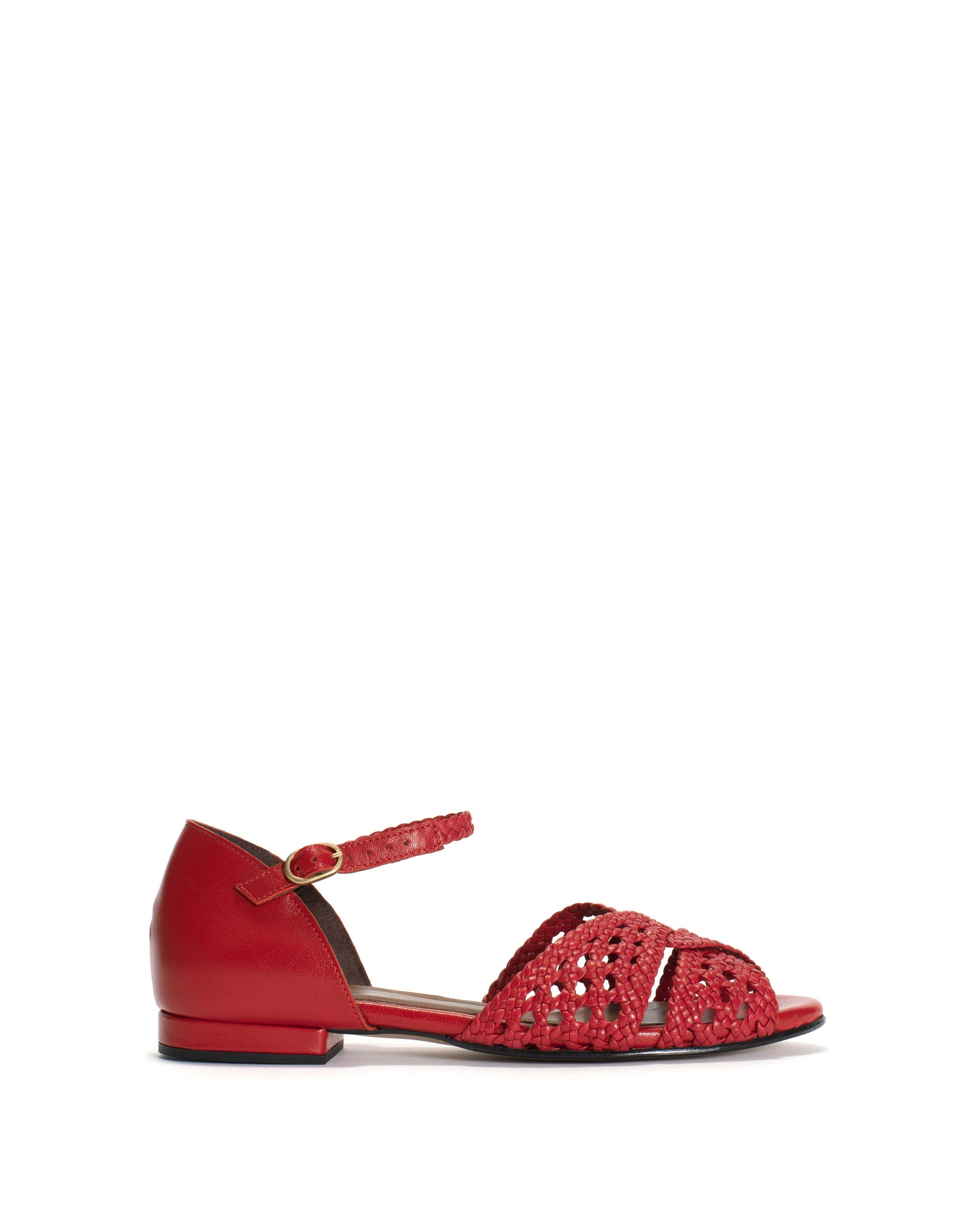 Olina 20 Hand-braided leather Ruby red - Anonymous Copenhagen