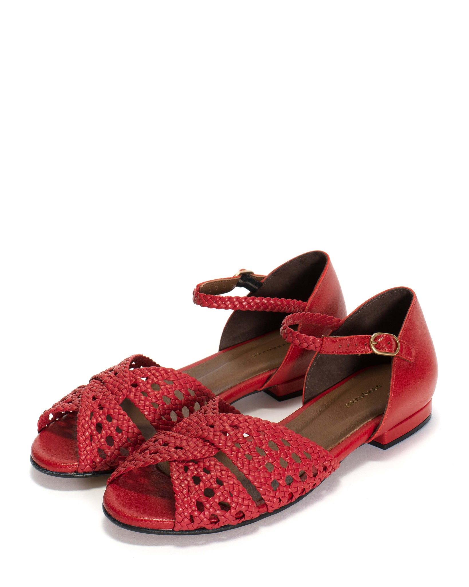 Olina 20 Hand-braided leather Ruby red - Anonymous Copenhagen