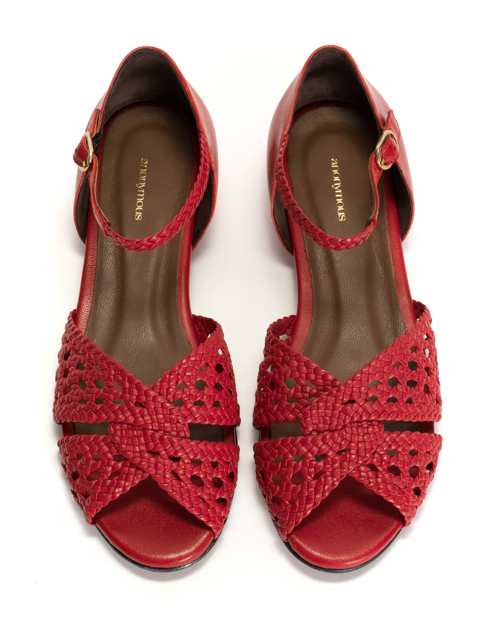 Olina 20 Hand-braided leather Ruby red - Anonymous Copenhagen