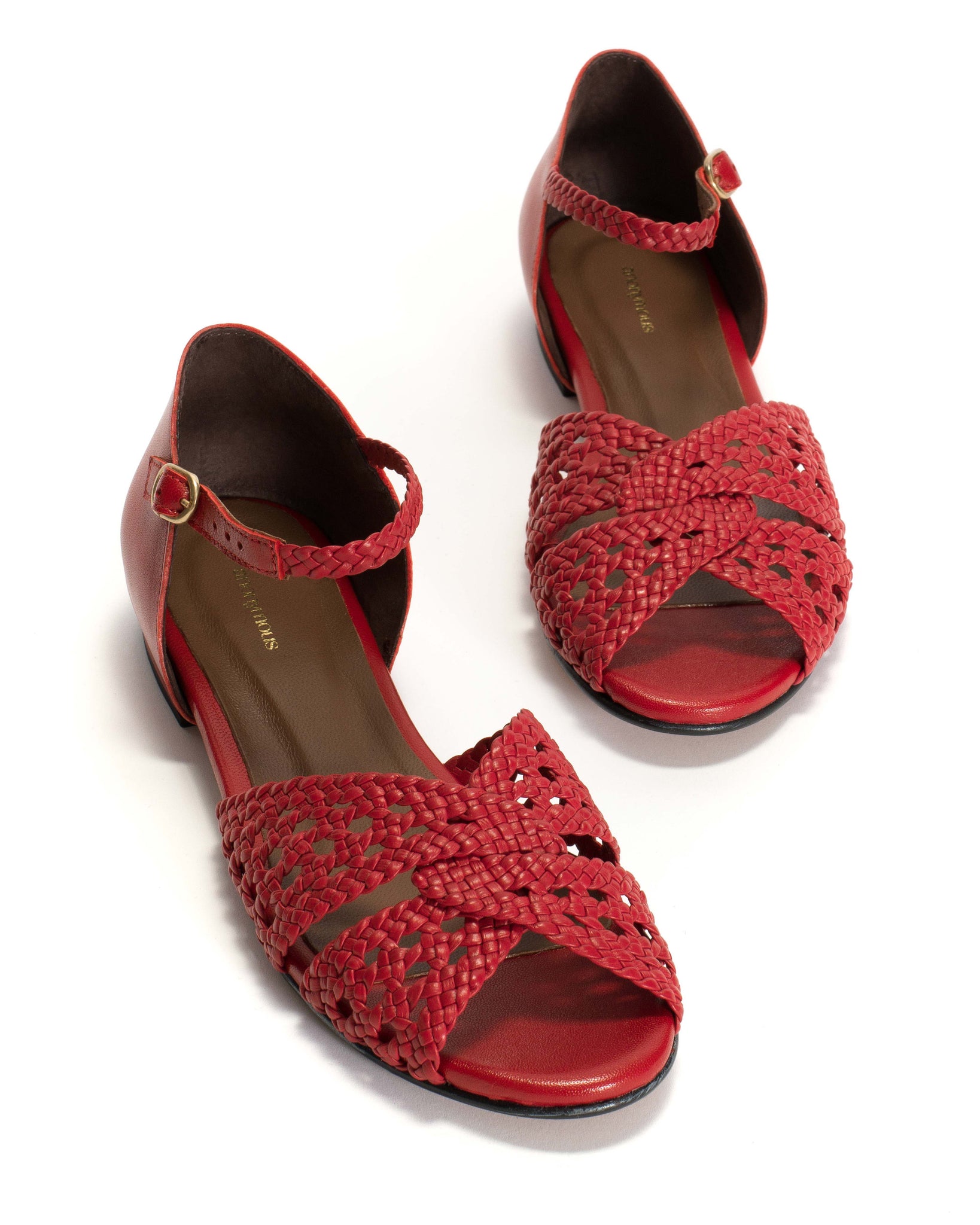 Olina 20 Hand-braided leather Ruby red - Anonymous Copenhagen