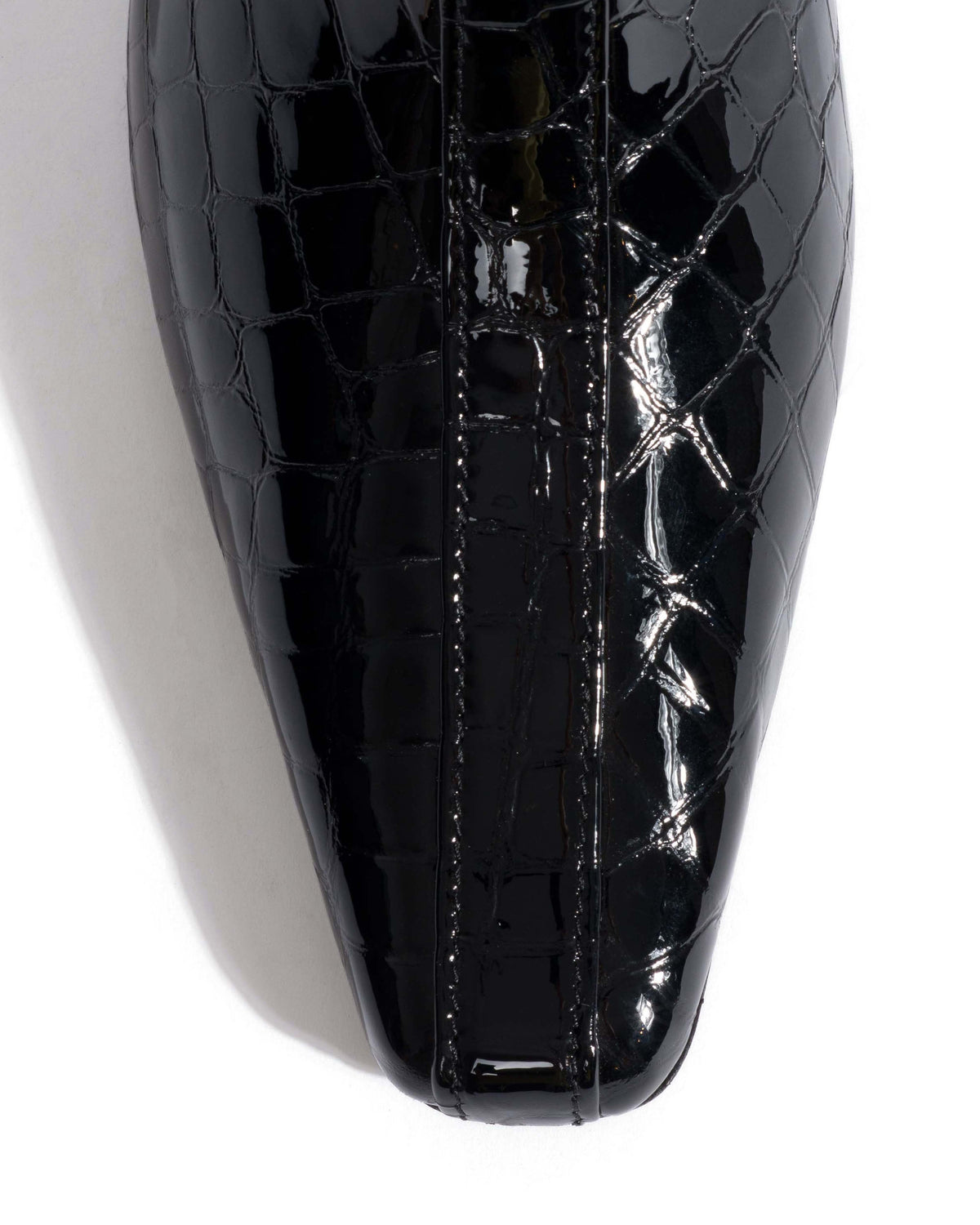 Leyla Polished croco calf Black