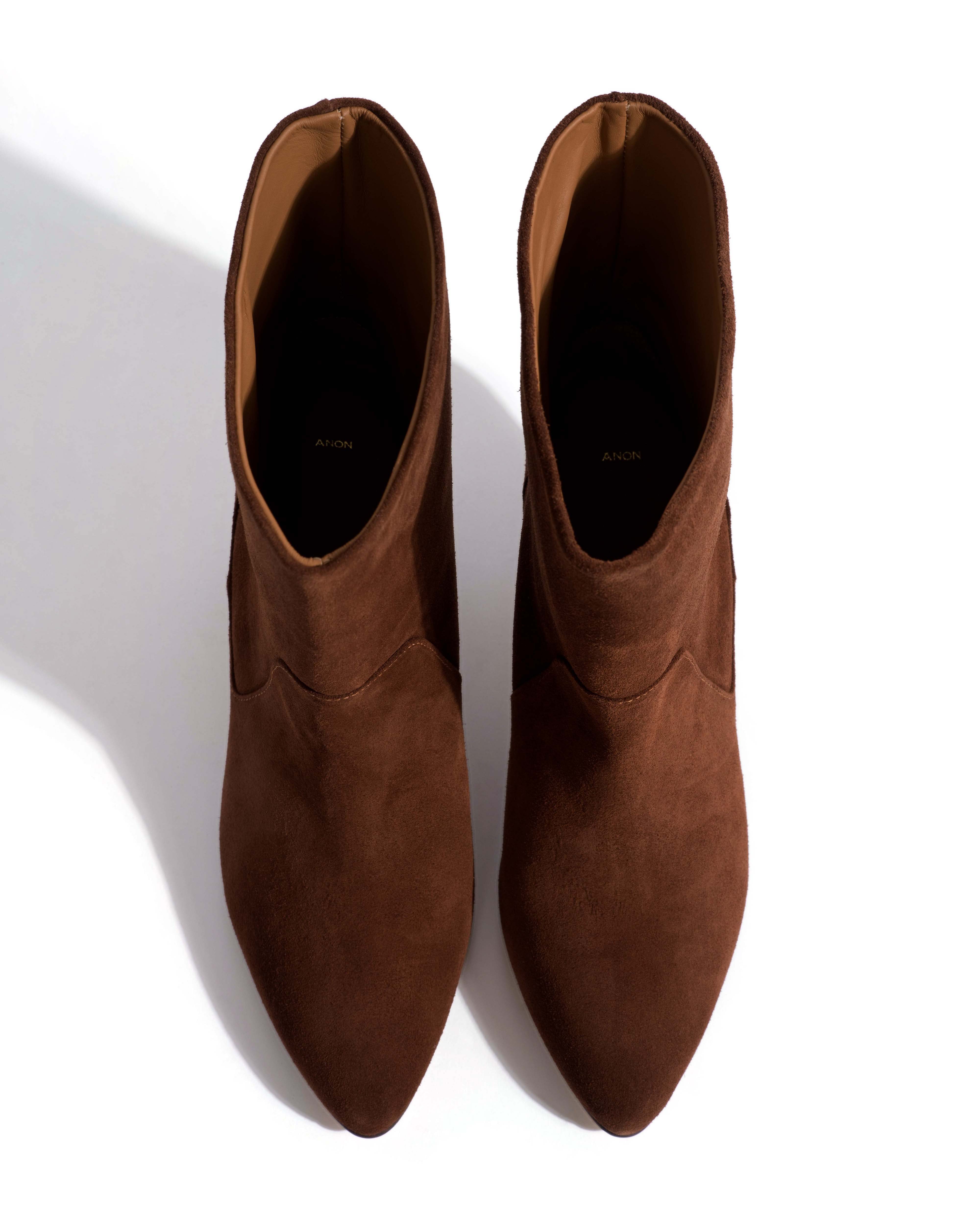 Vanni 50 stiletto Calf suede Chocolate