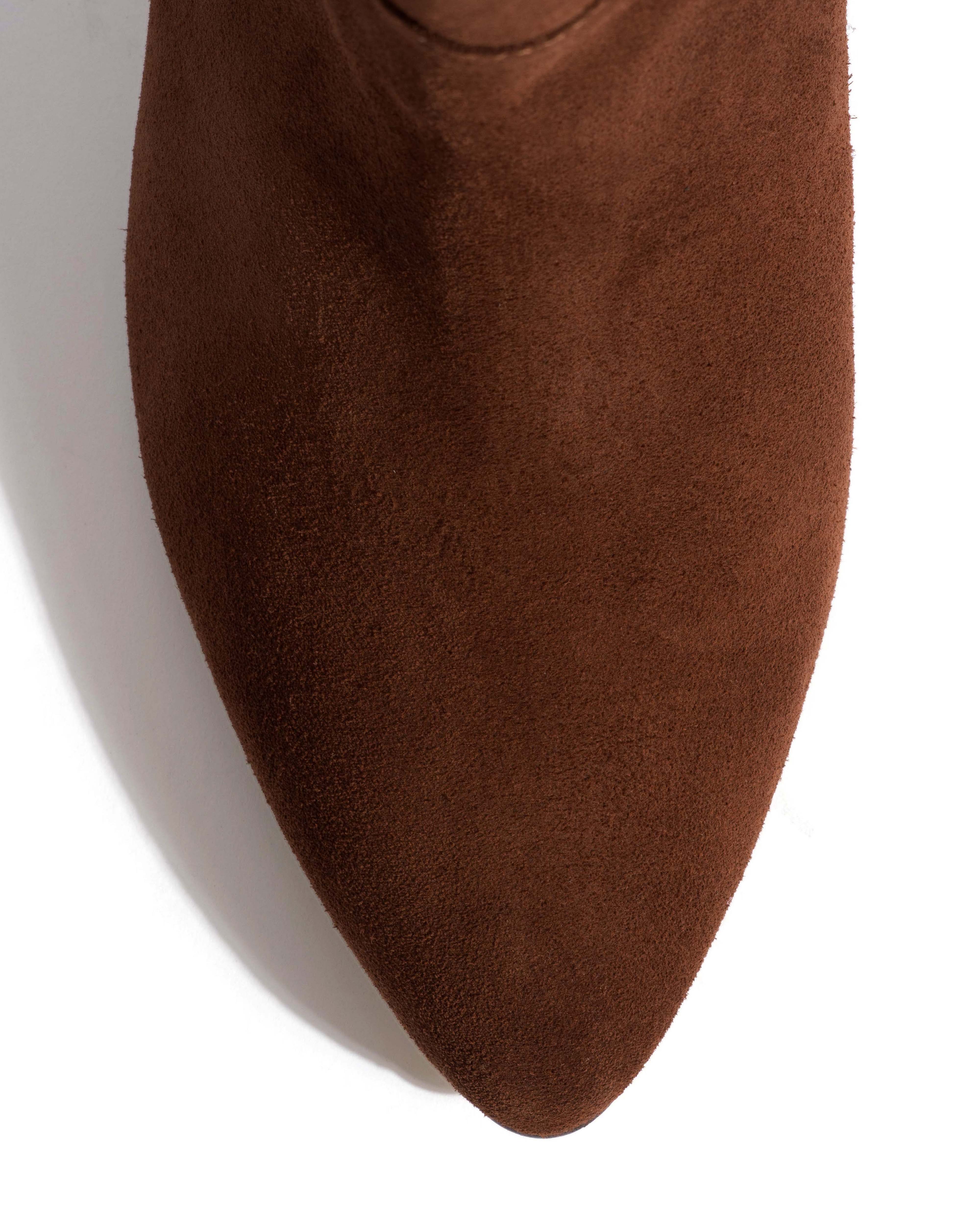 Vanni 50 stiletto Calf suede Chocolate