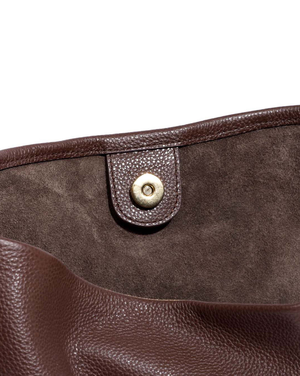 Versa slouchy everyday bag Pebbled soft calf Chocolate