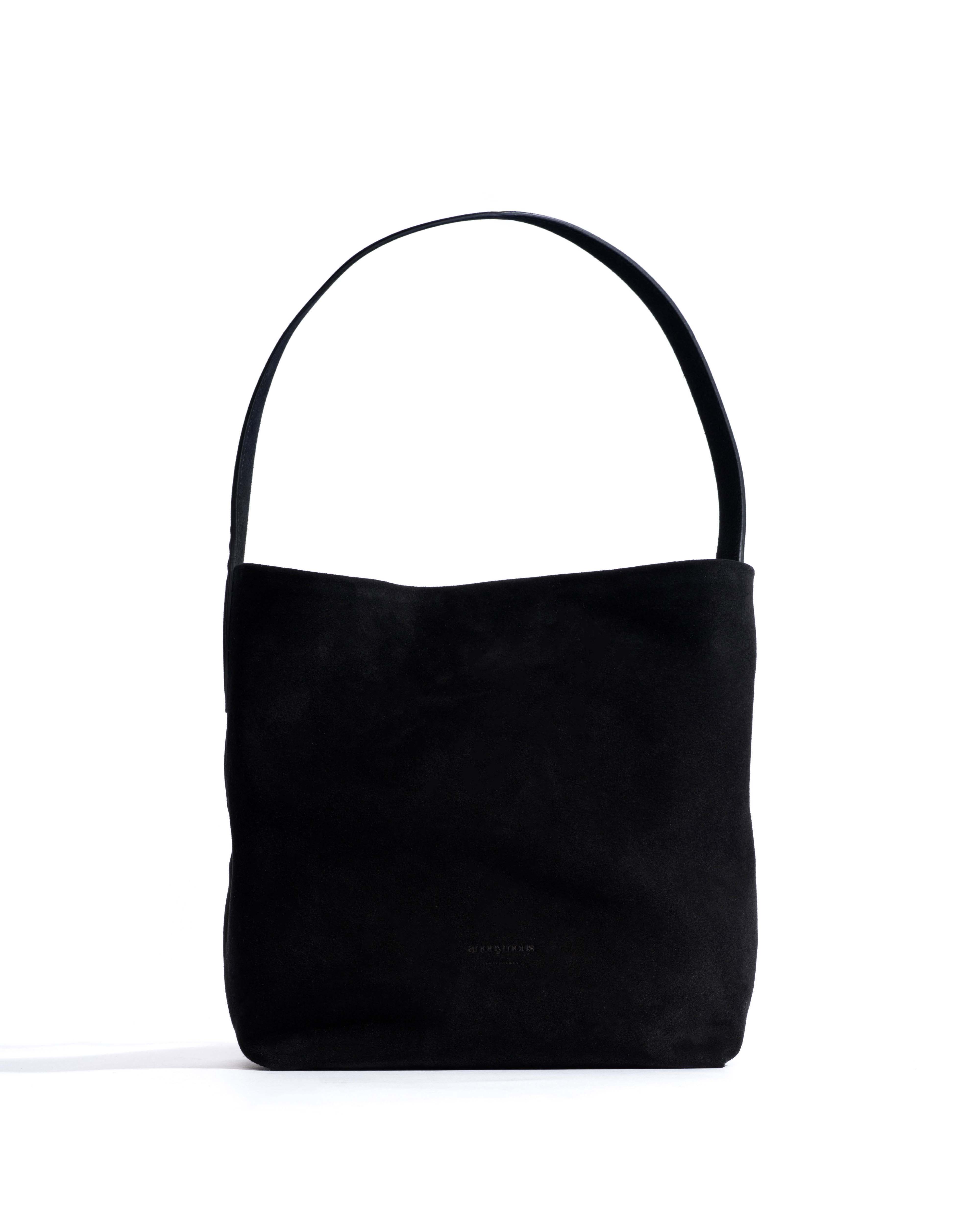 Versa slouchy petite bag Calf suede Black