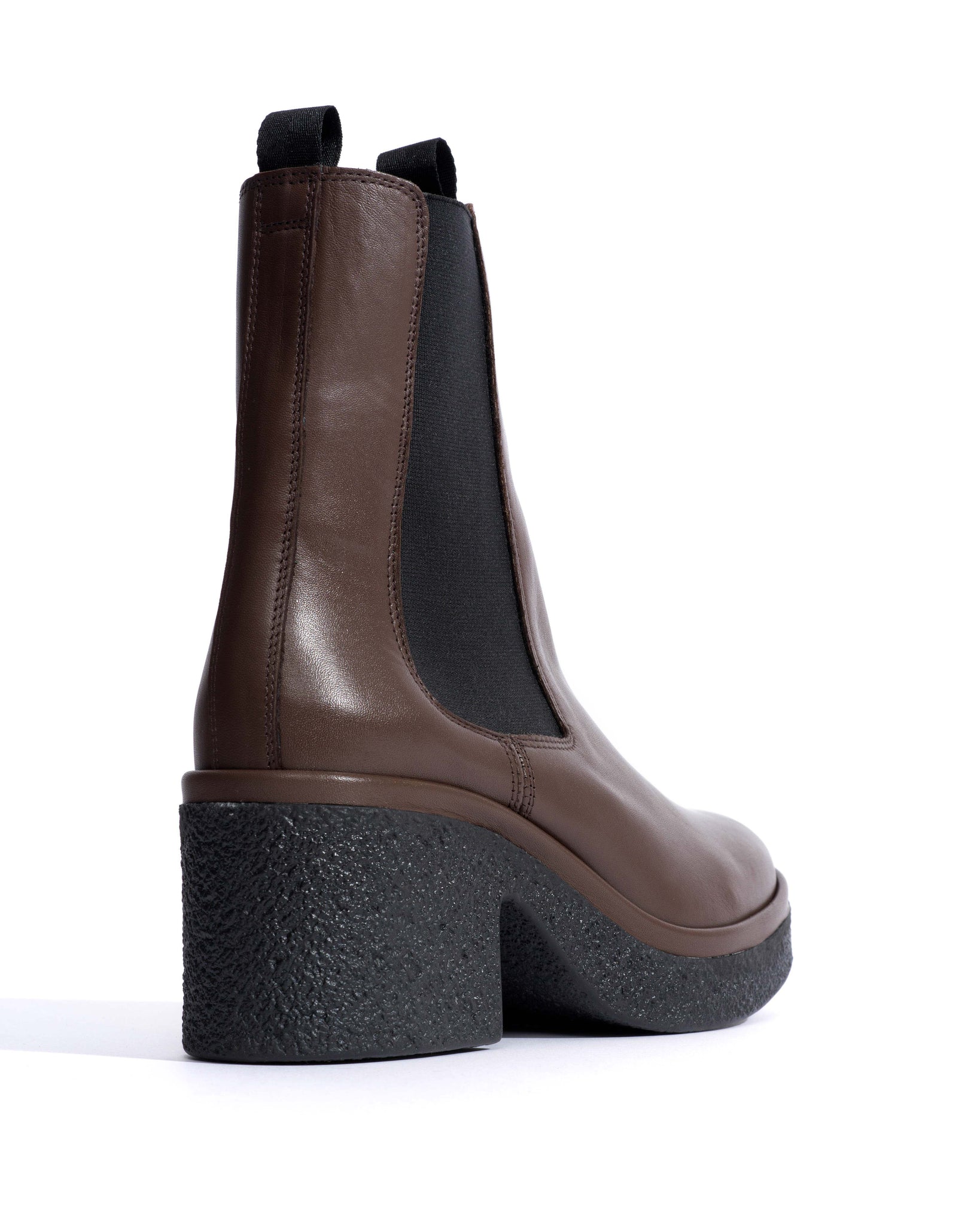 Laurell 65 platform Soft calf & sole Dark taupe & black - 