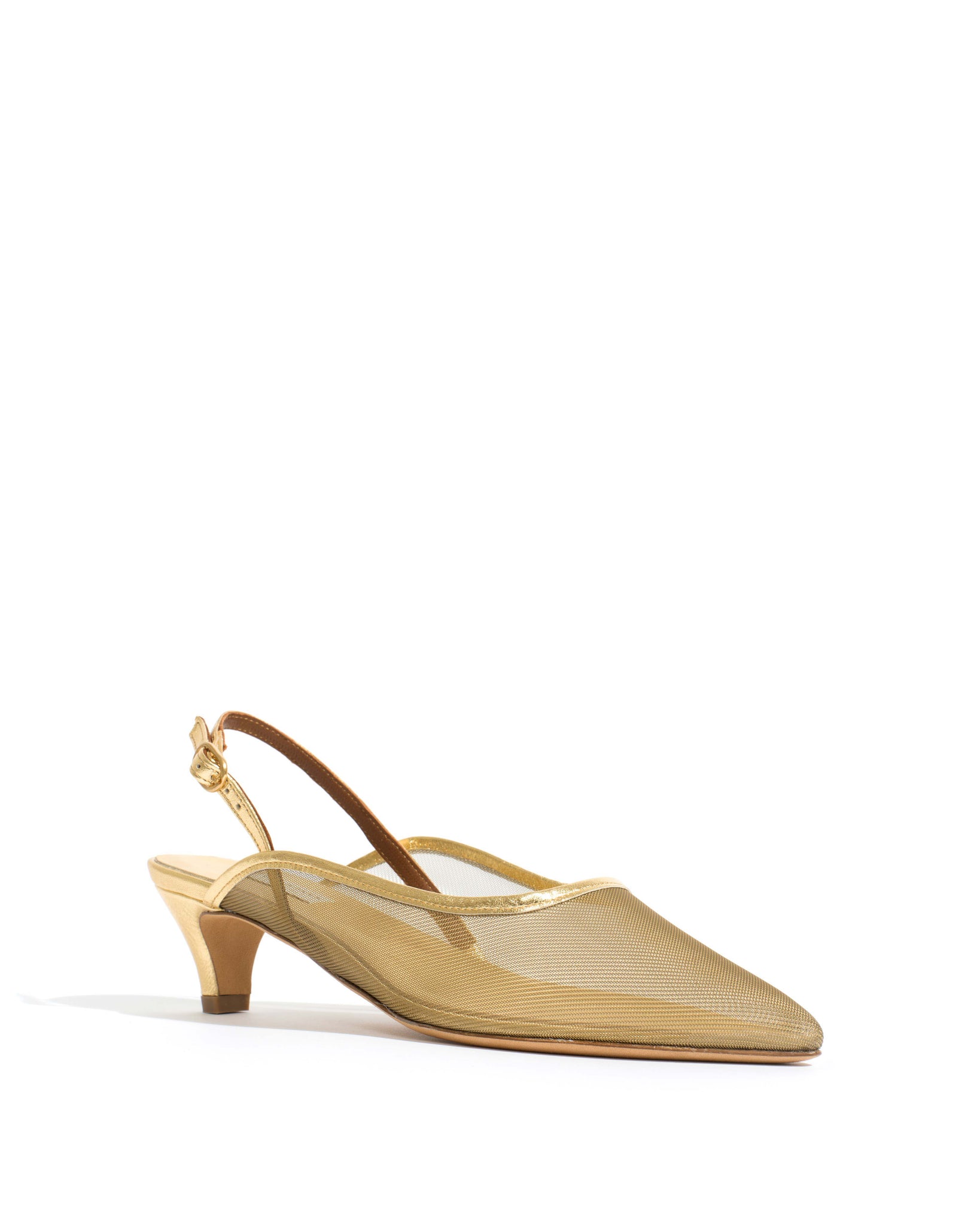 Fanny 40 stiletto mosquito Metallic goat & mosquito Gold