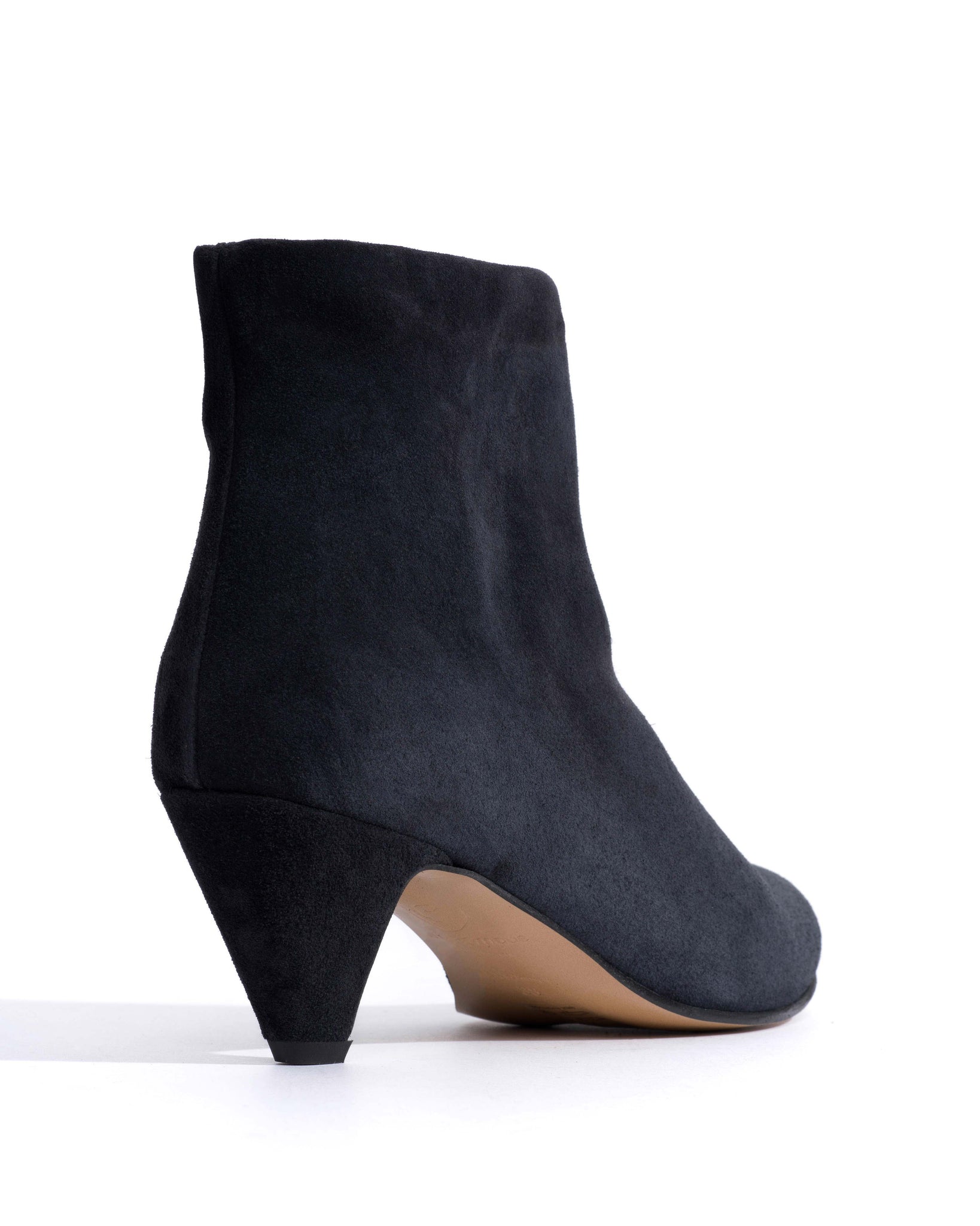 Hilly 50 stiletto Calf suede Off black - 