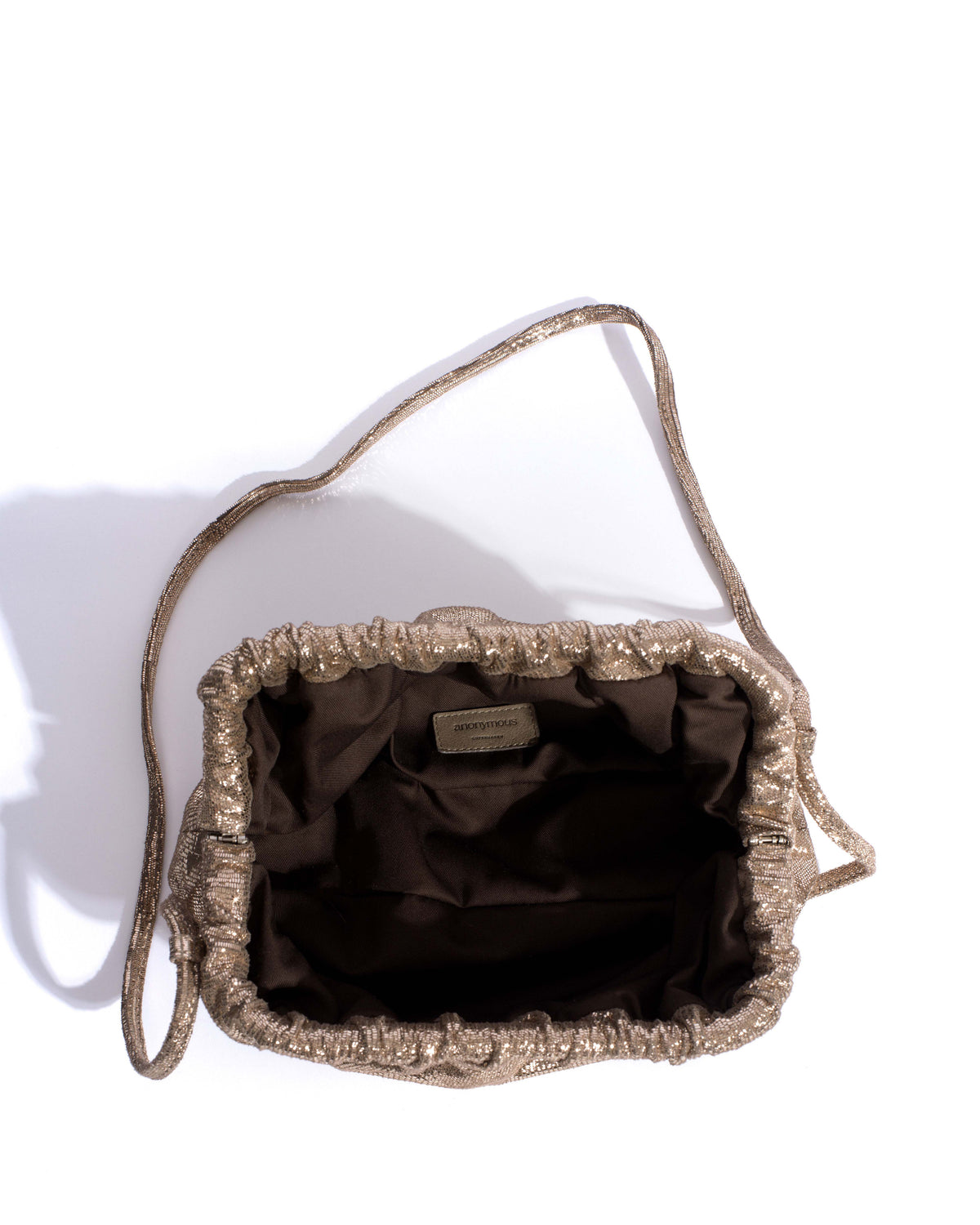 Hally classic cloud bag Lizard metallic goat Vintage champagne