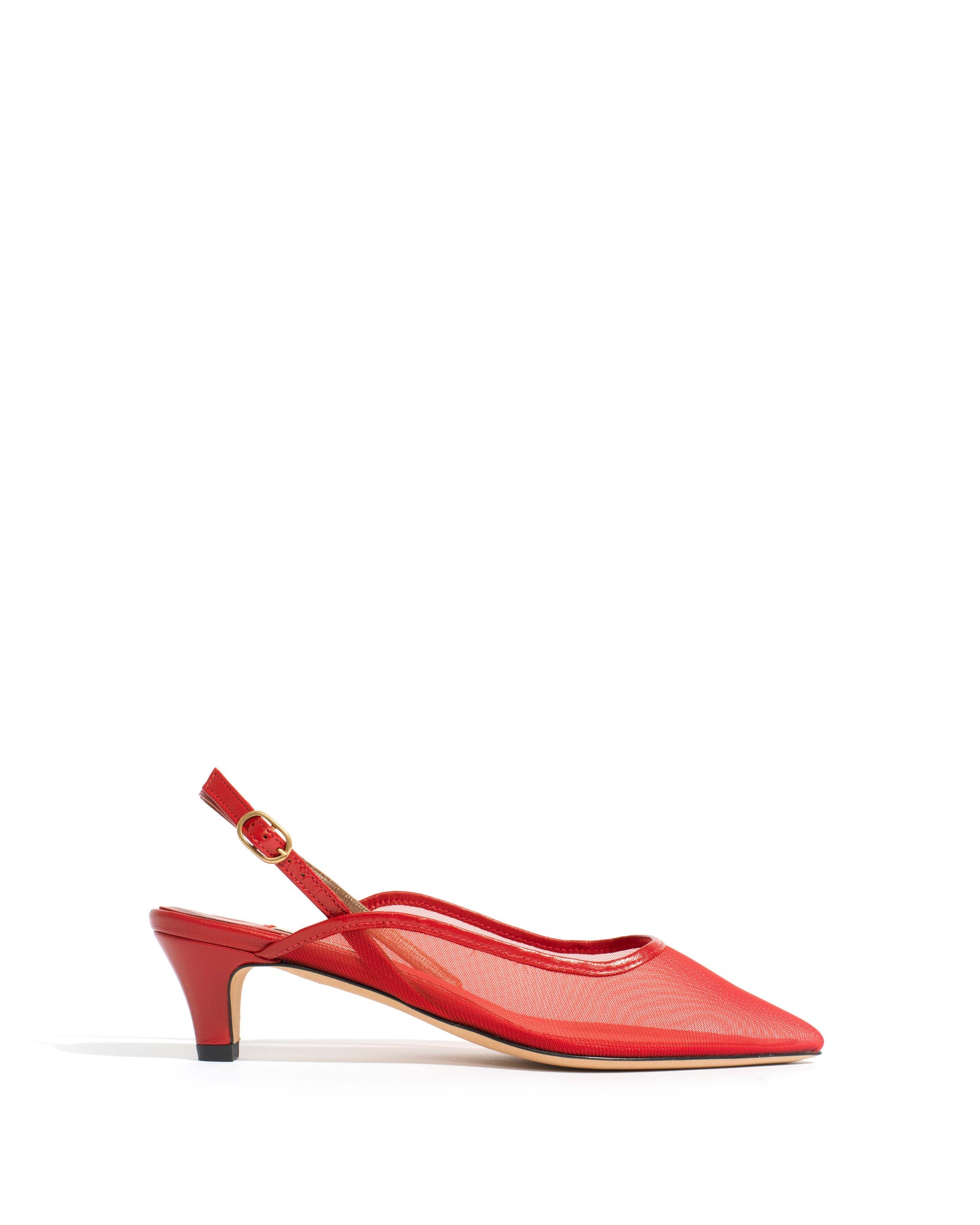 Fanny 40 stiletto mosquito Shiny lamb & mosquito Ruby red