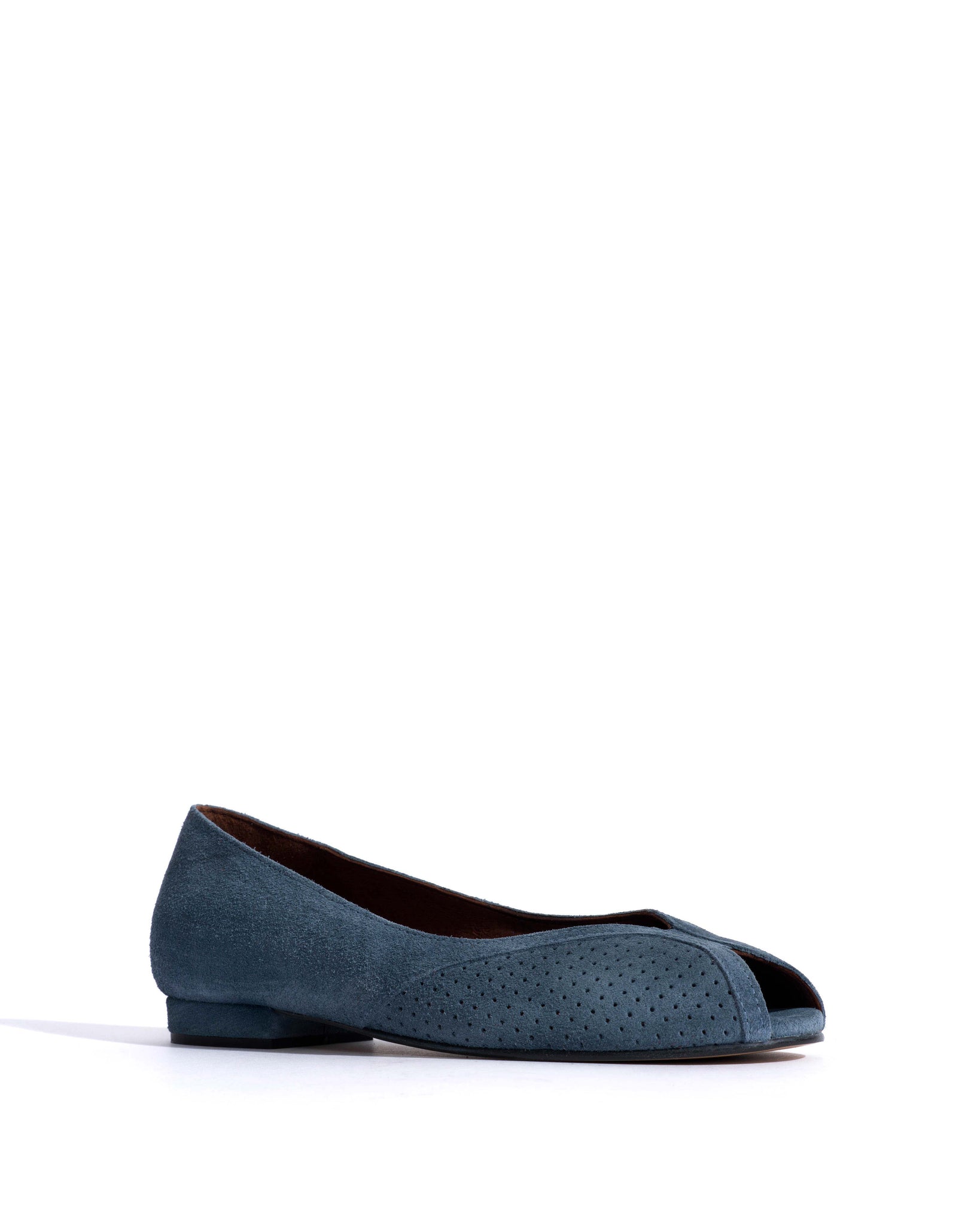 Tiffy Calf suede Denim blue - Anonymous Copenhagen Flat-loafers & ballerinas & pumps