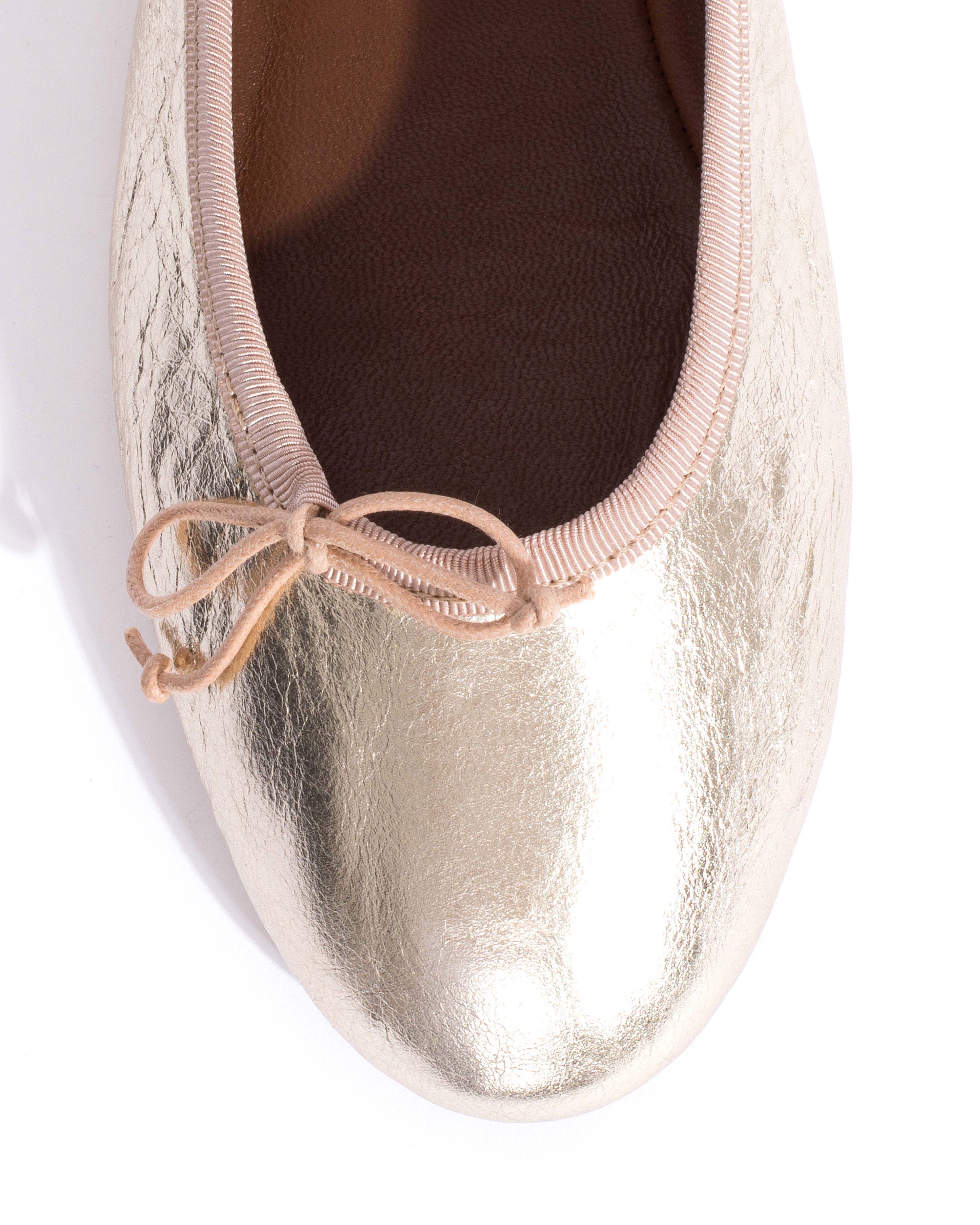 Rhina Grained metallic lamb Champagne