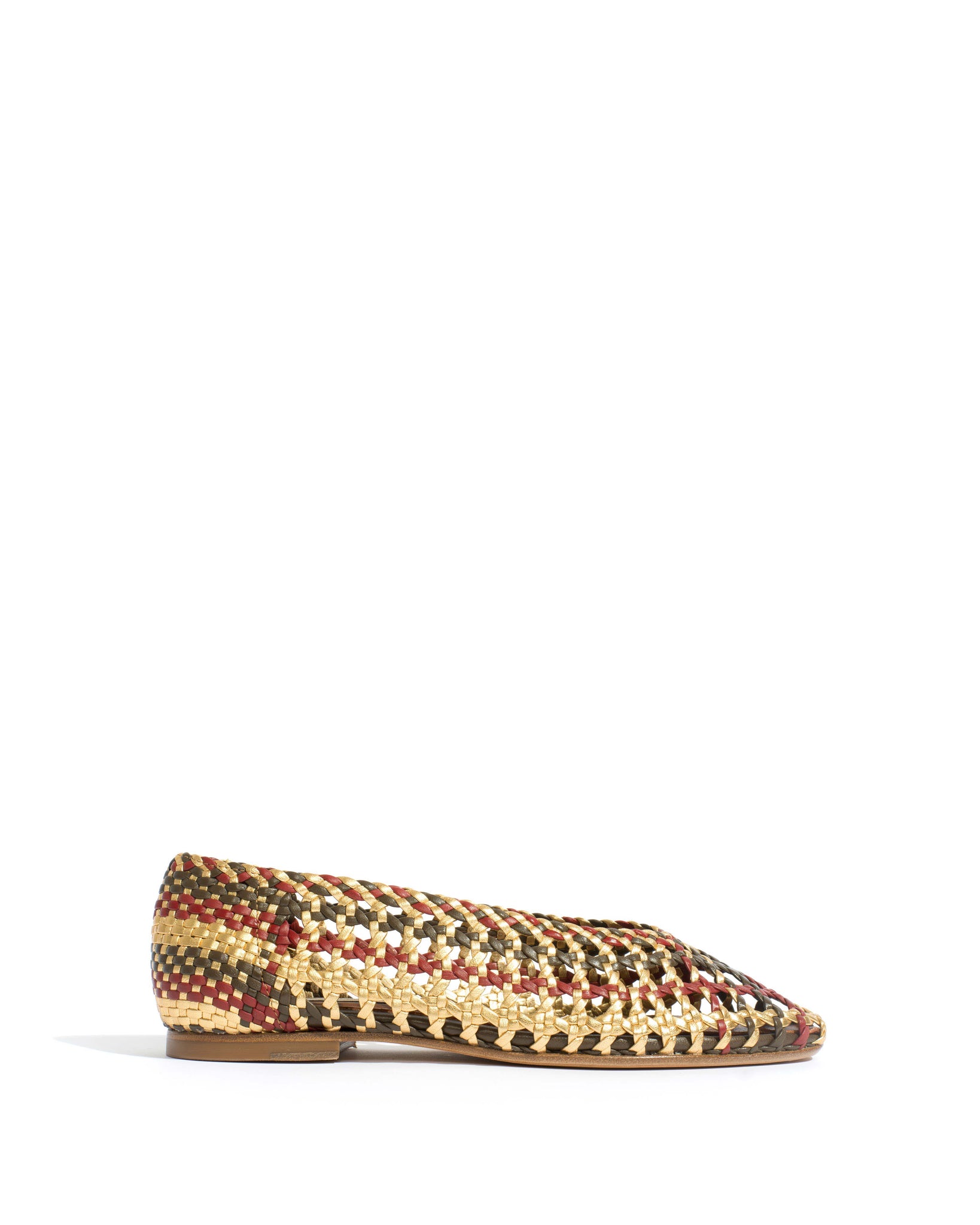 Sessi 10 Hand-braided leather Olive green mix