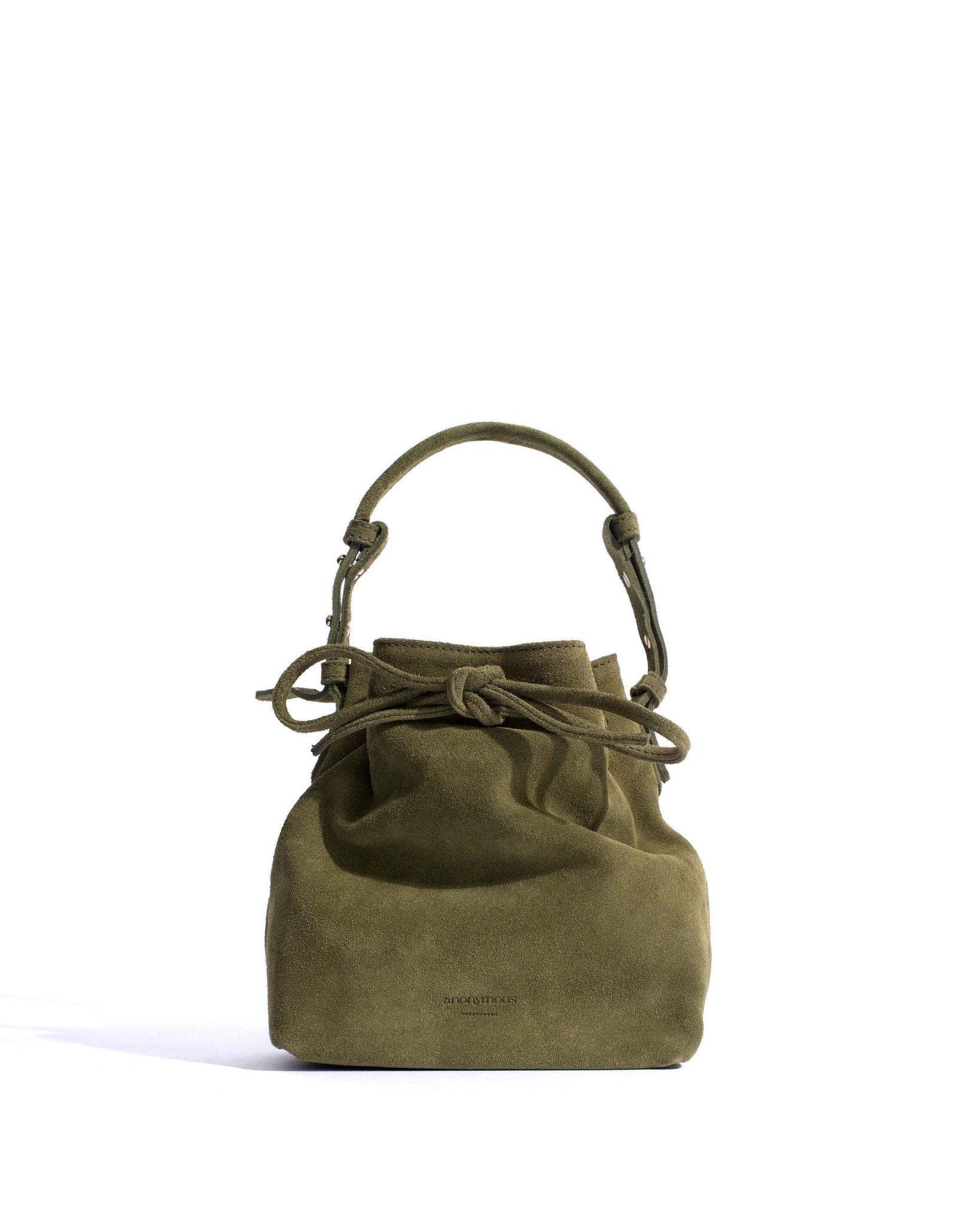 Kacey petite bucket bag Calf suede Olive green - Anonymous Copenhagen Bags