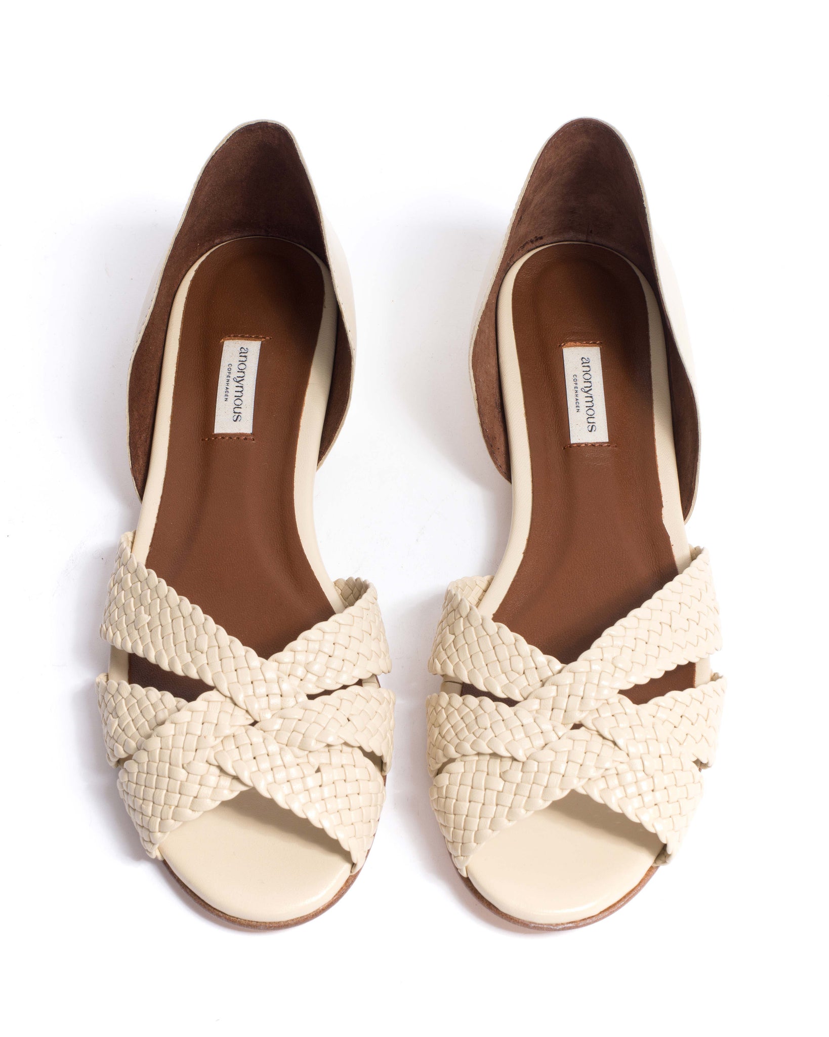 Sanni 20 hand-braided Hand-braided leather White sand