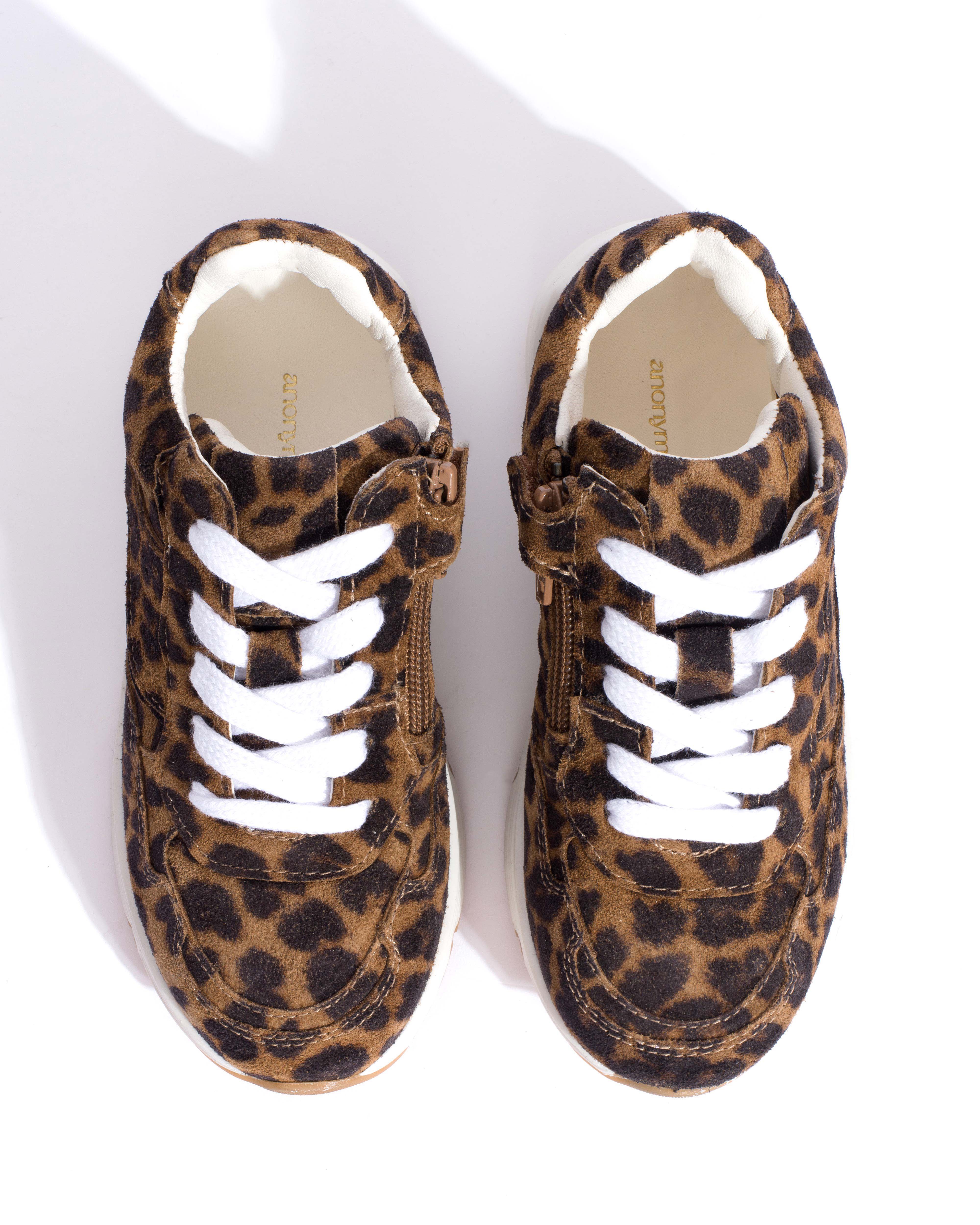 Cally junior Calf suede print Leopard
