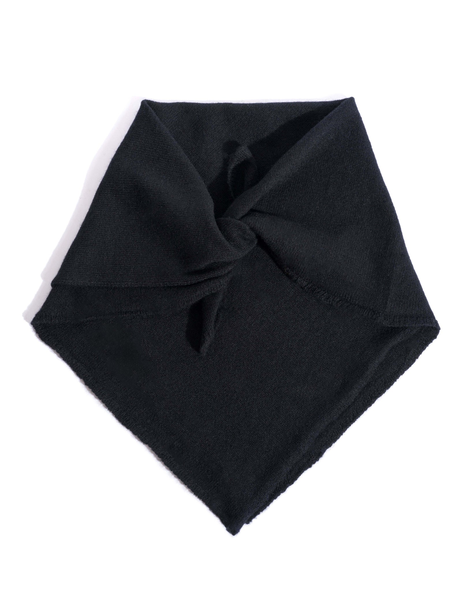 Mira cashmere square scarf 100% cashmere Black