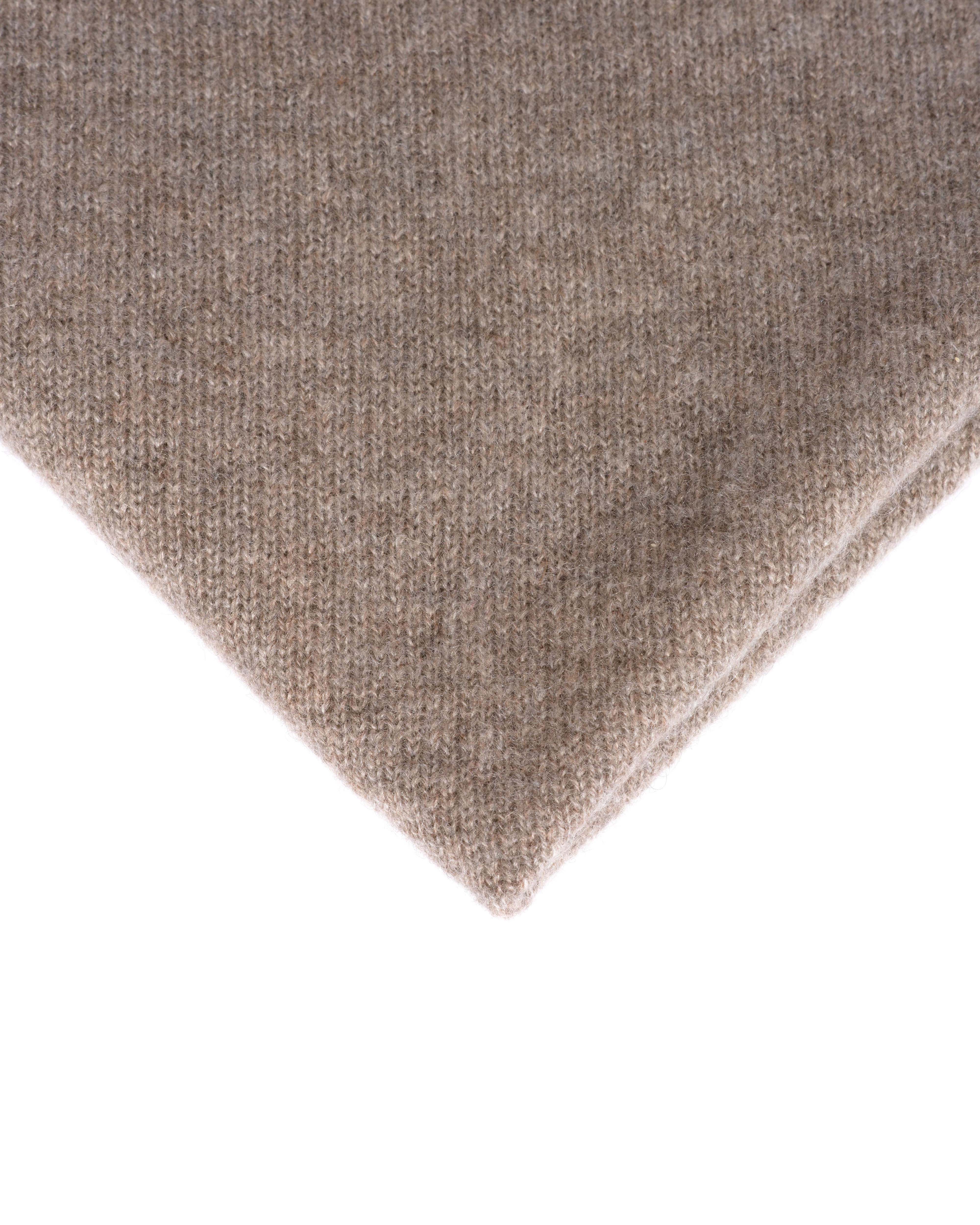 Mira cashmere square scarf 100% cashmere Dark taupe