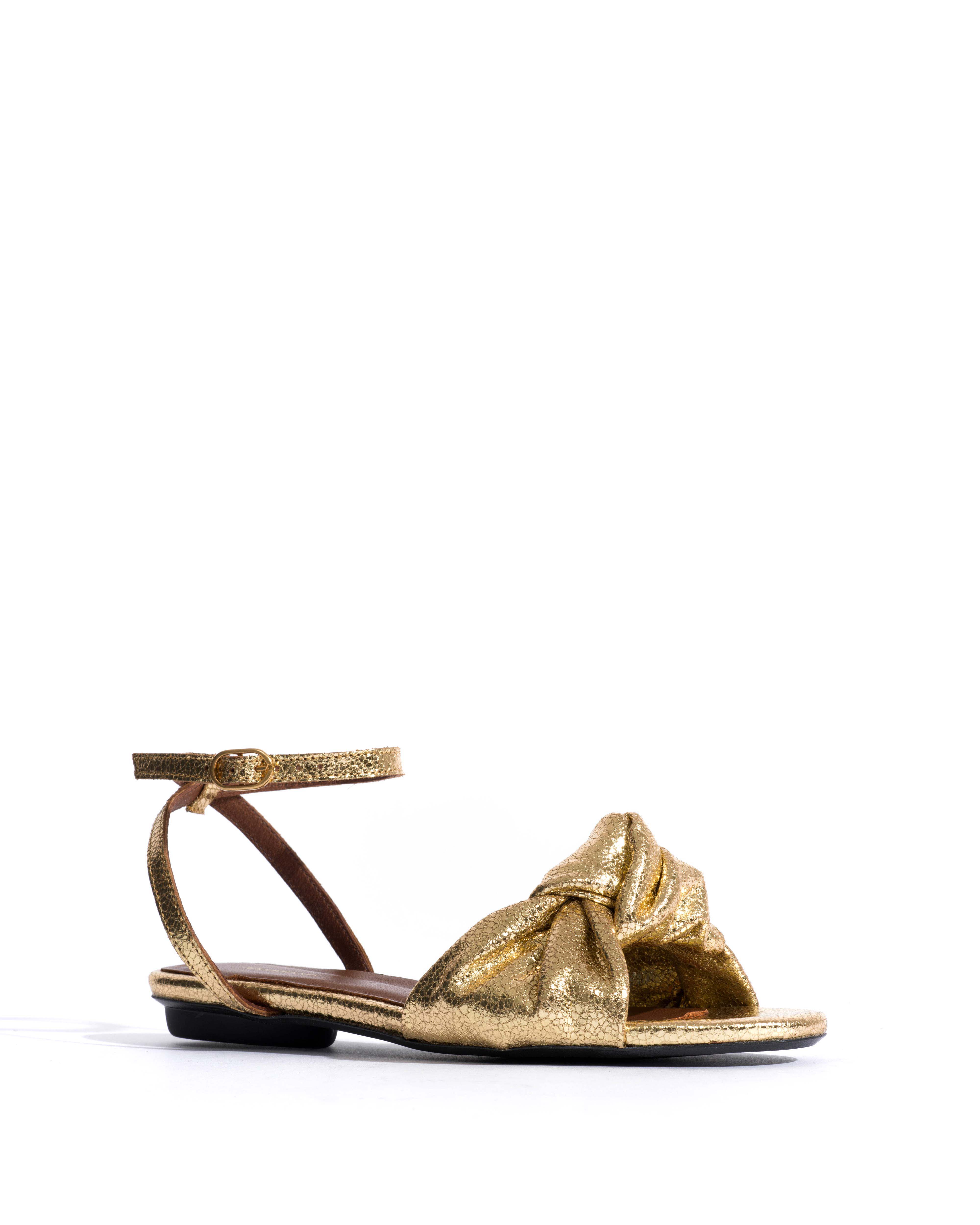 Aliza 10 Crackled metallic goat Gold