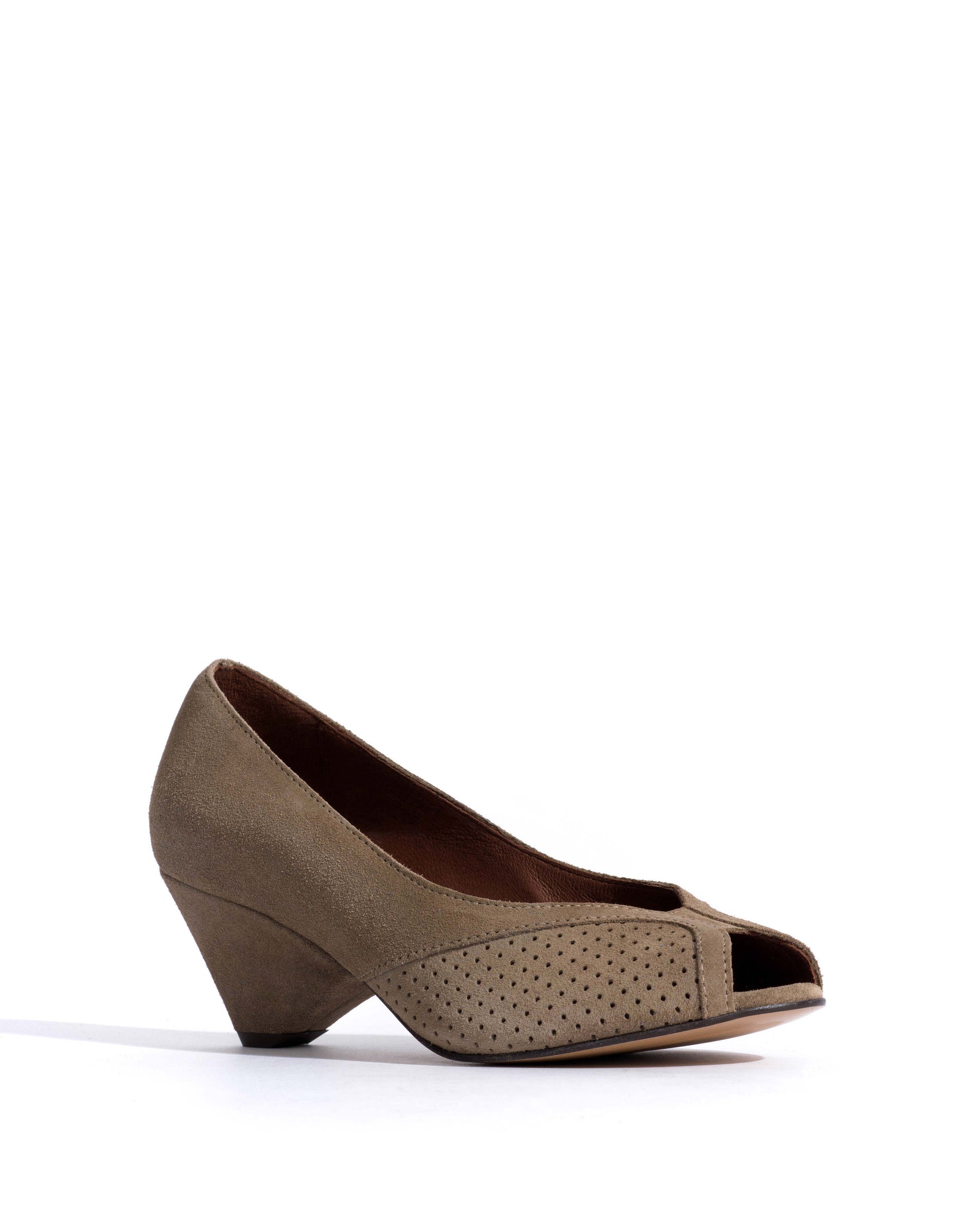 Tiffany triangle Calf suede Mushroom - Anonymous Copenhagen Heels