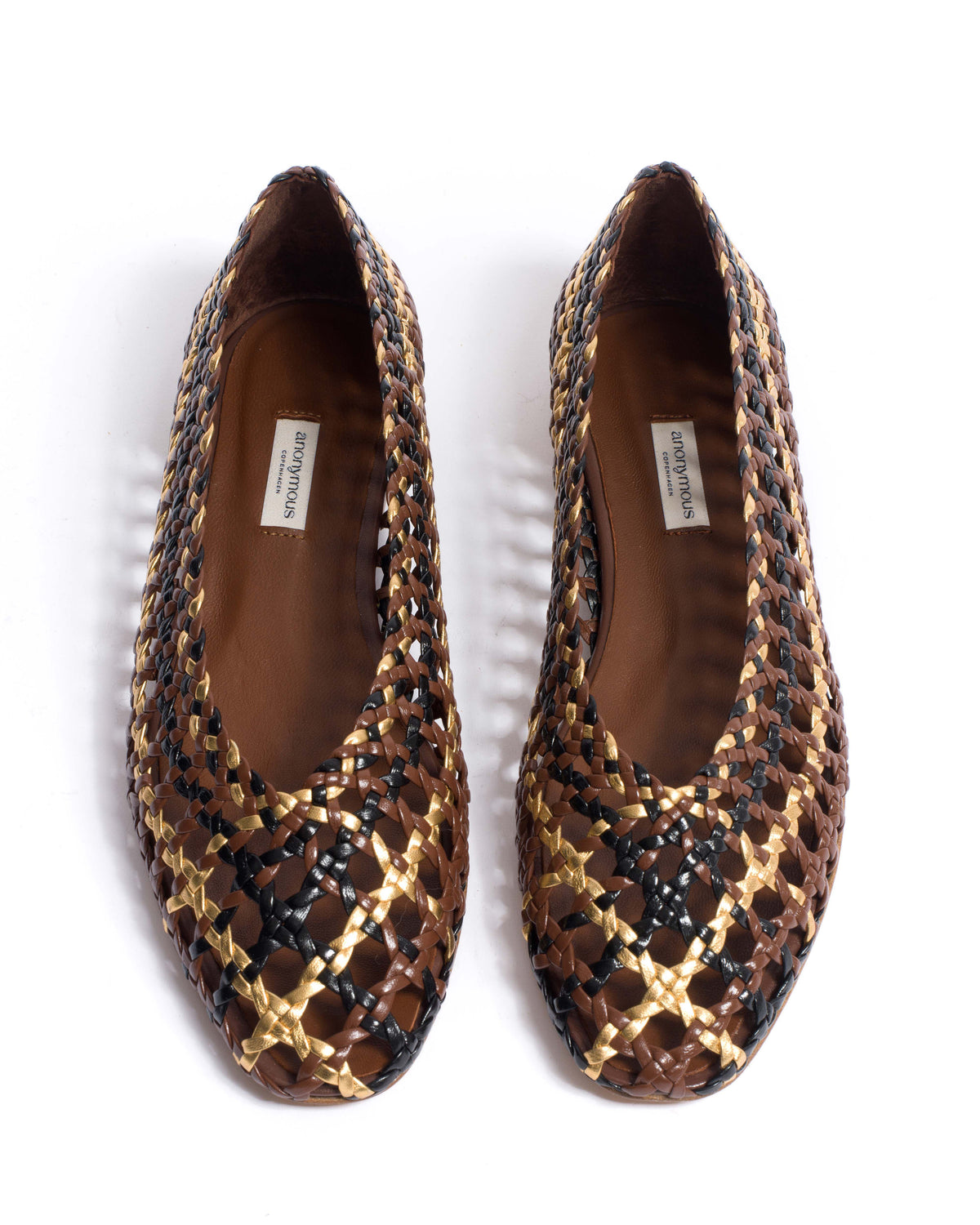 Sessi 10 Hand-braided leather Chocolate mix