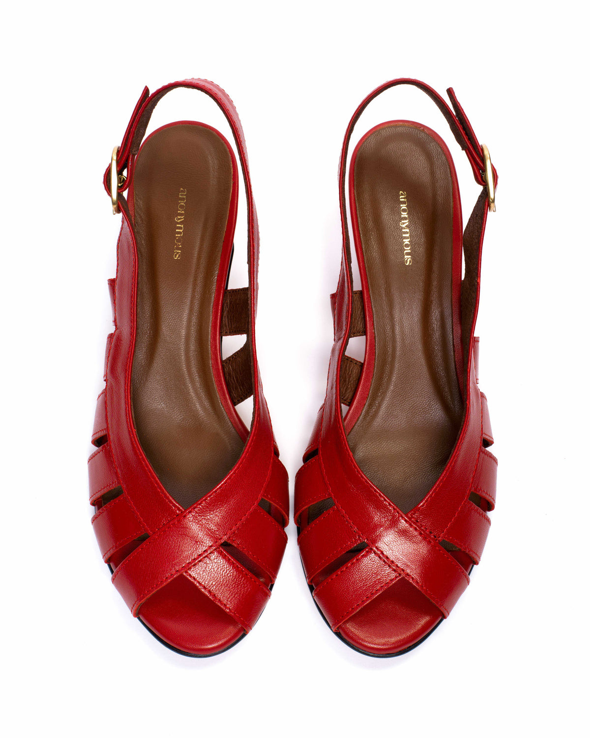 Sophie 50 stiletto Shiny lamb Ruby red