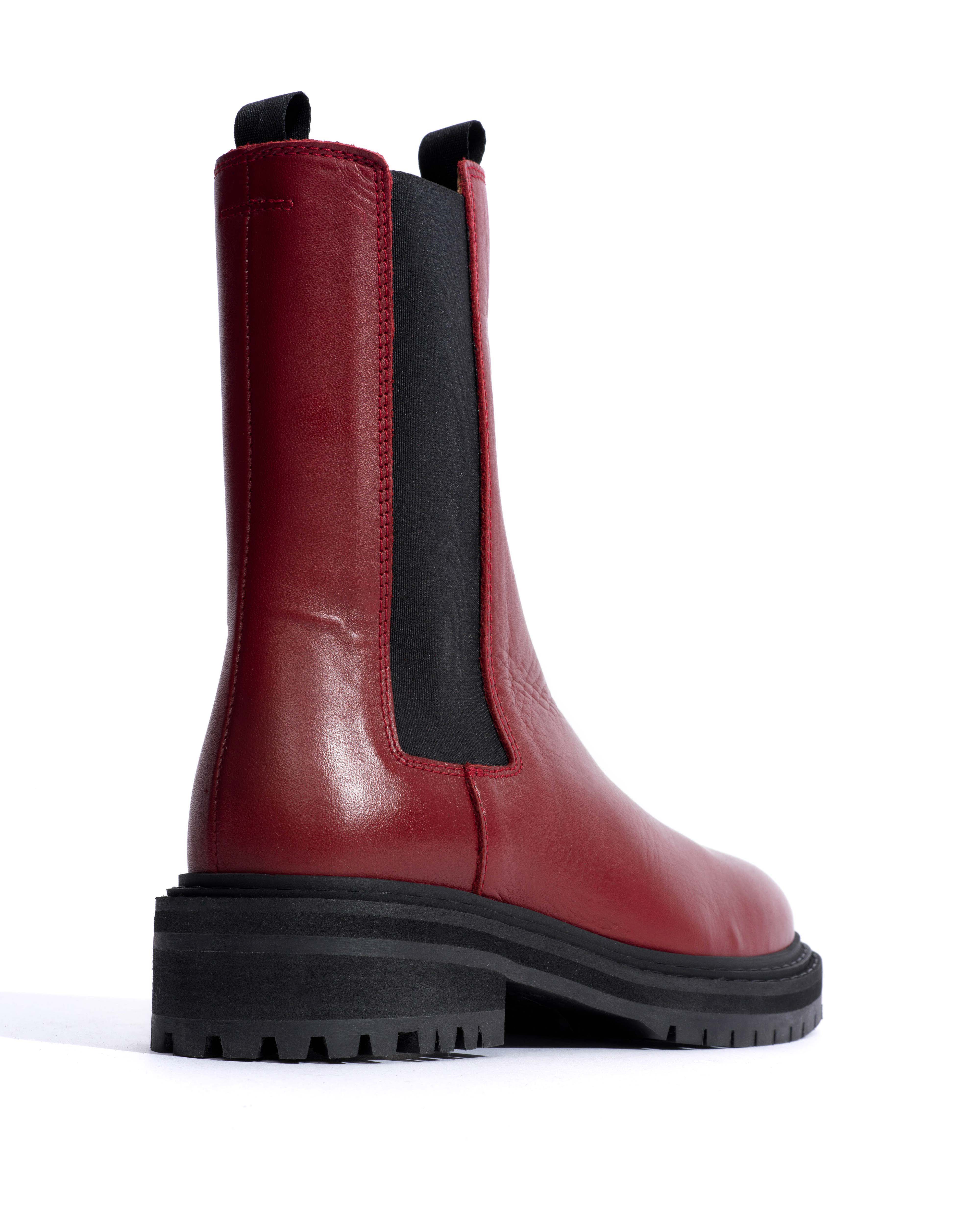 Haily high cut Soft calf Pomegranate