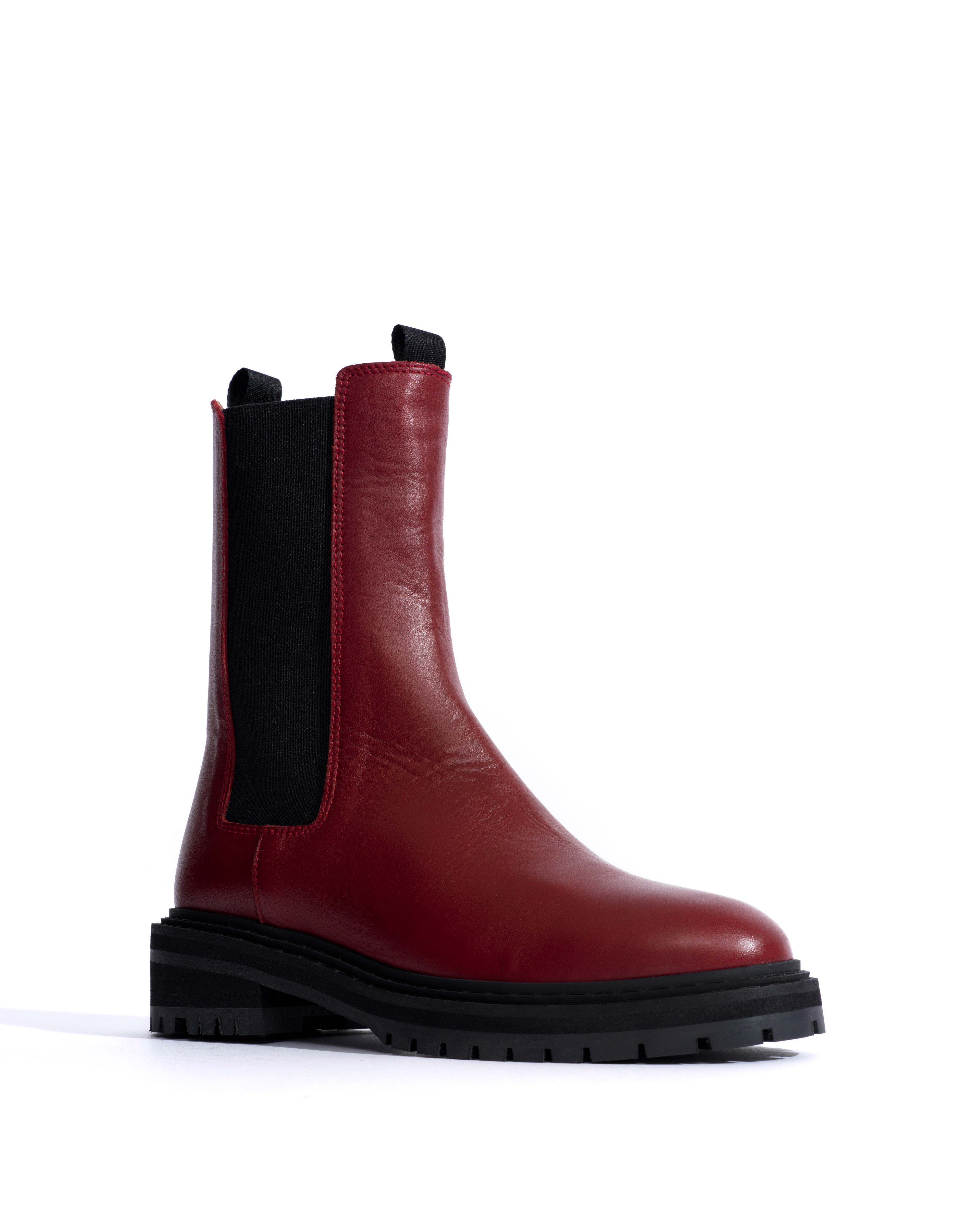 Haily high cut Soft calf Pomegranate