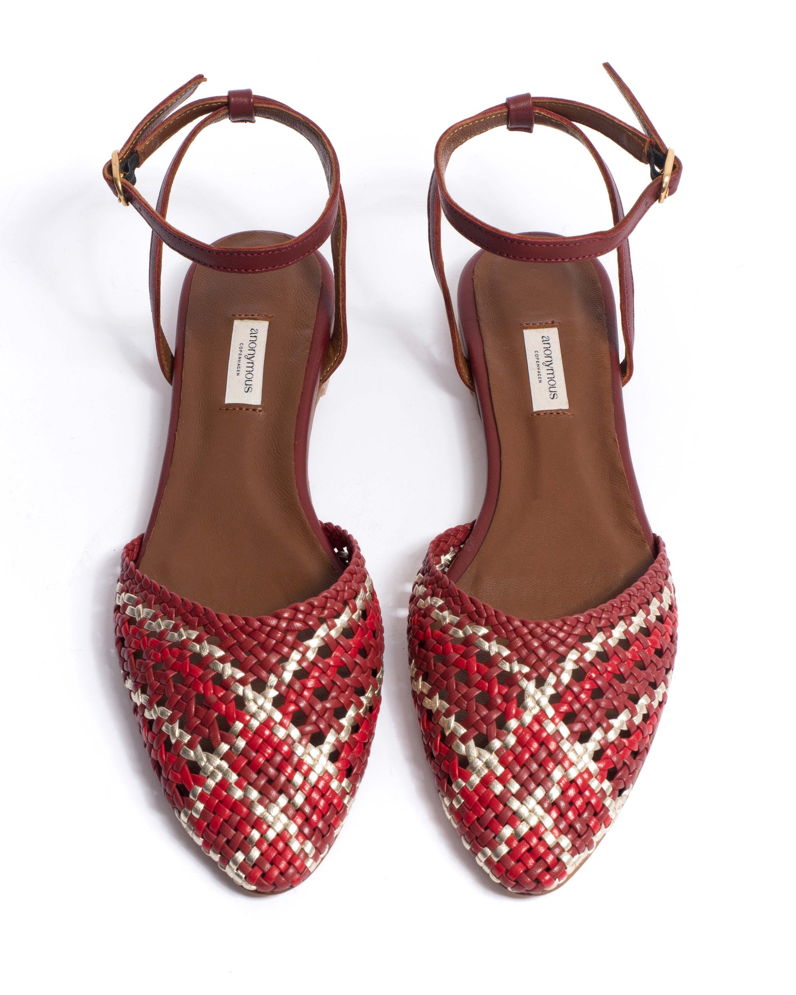 Senara 10 Hand-braided leather Pomegranate mix