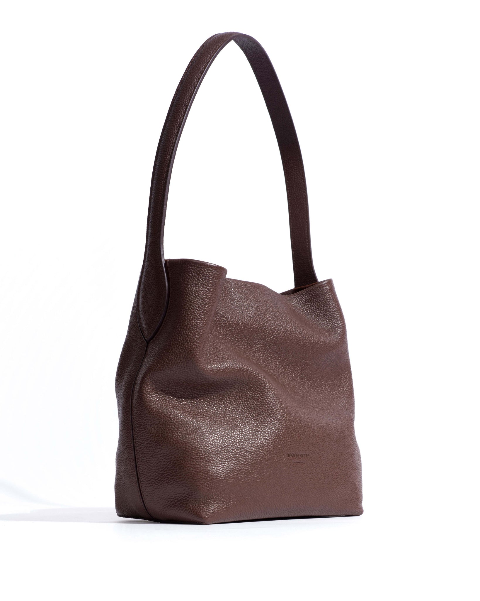 Versa slouchy petite bag Pebbled soft calf Chocolate - Anonymous Copenhagen Bags