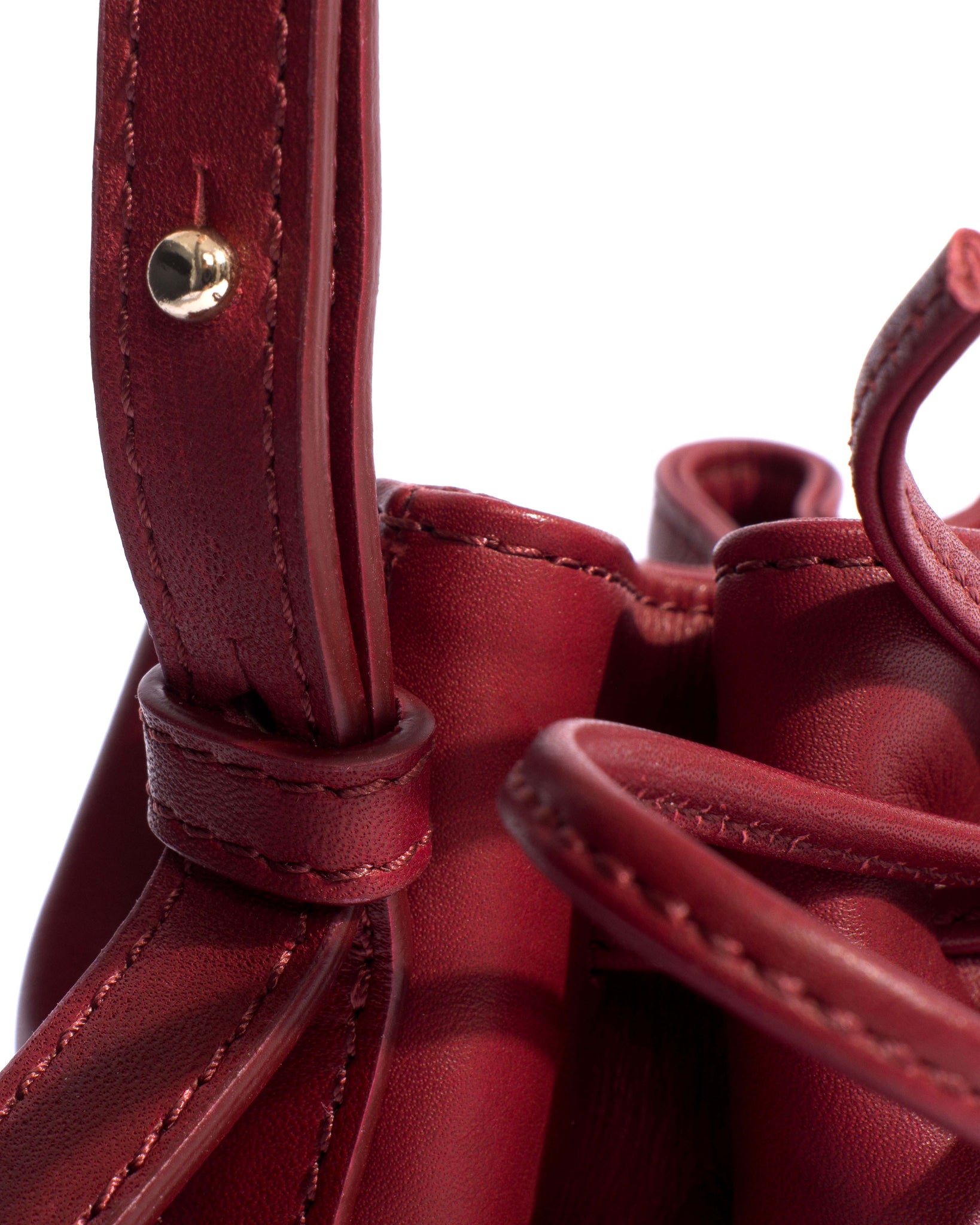 Kacey petite bucket bag Soft calf Pomegranate