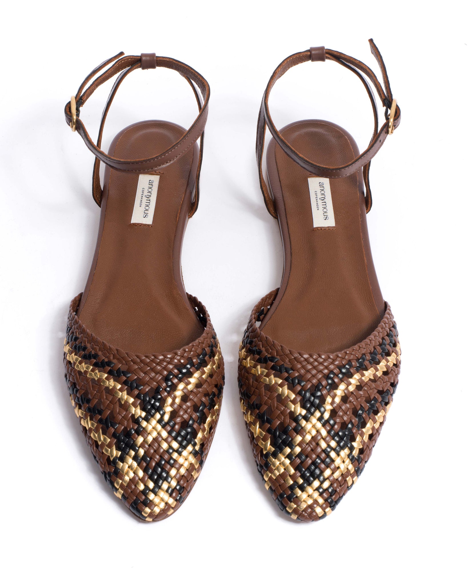 Senara 10 Hand-braided leather Chocolate mix