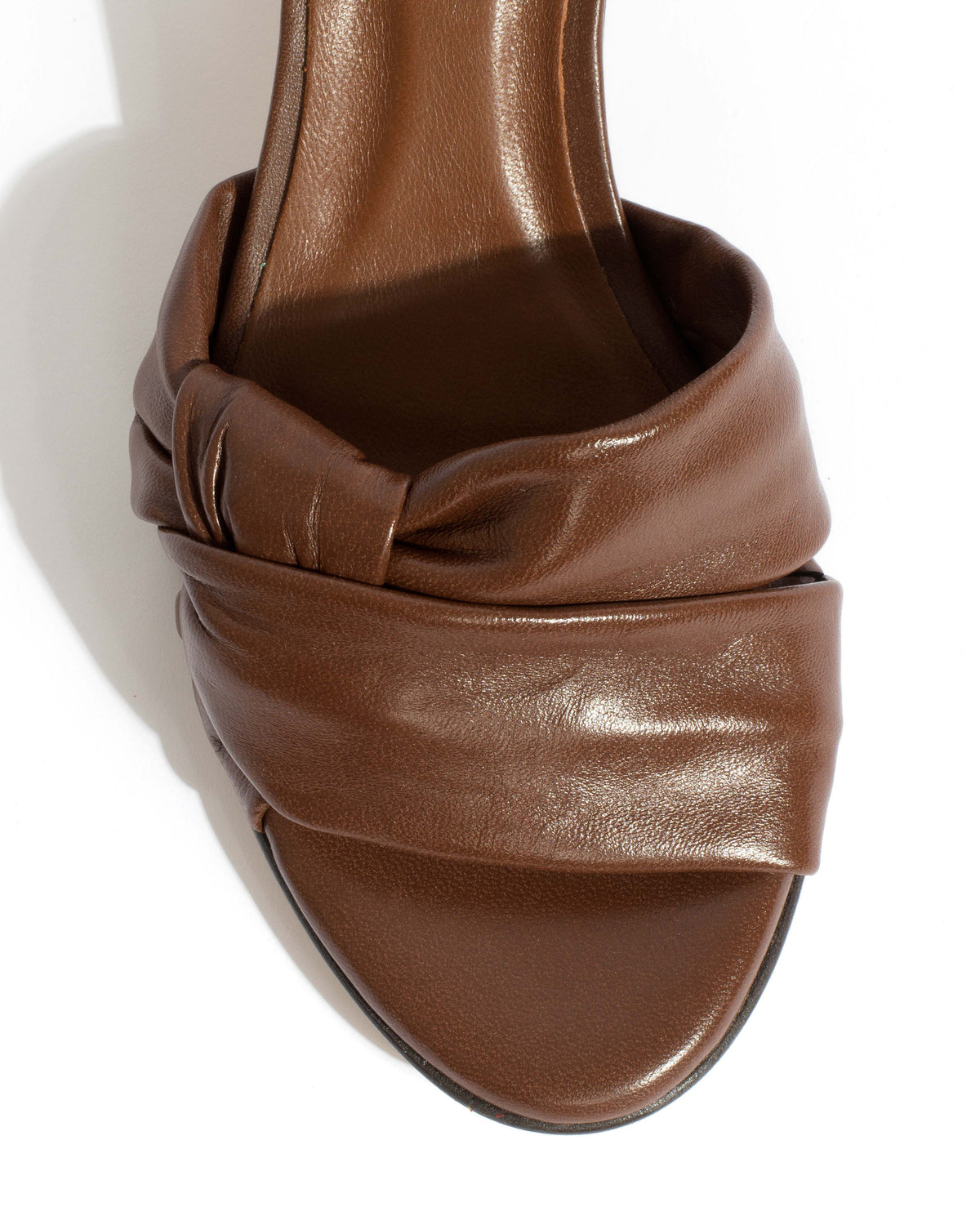 Kamilah 50 stiletto Shiny lamb Chocolate