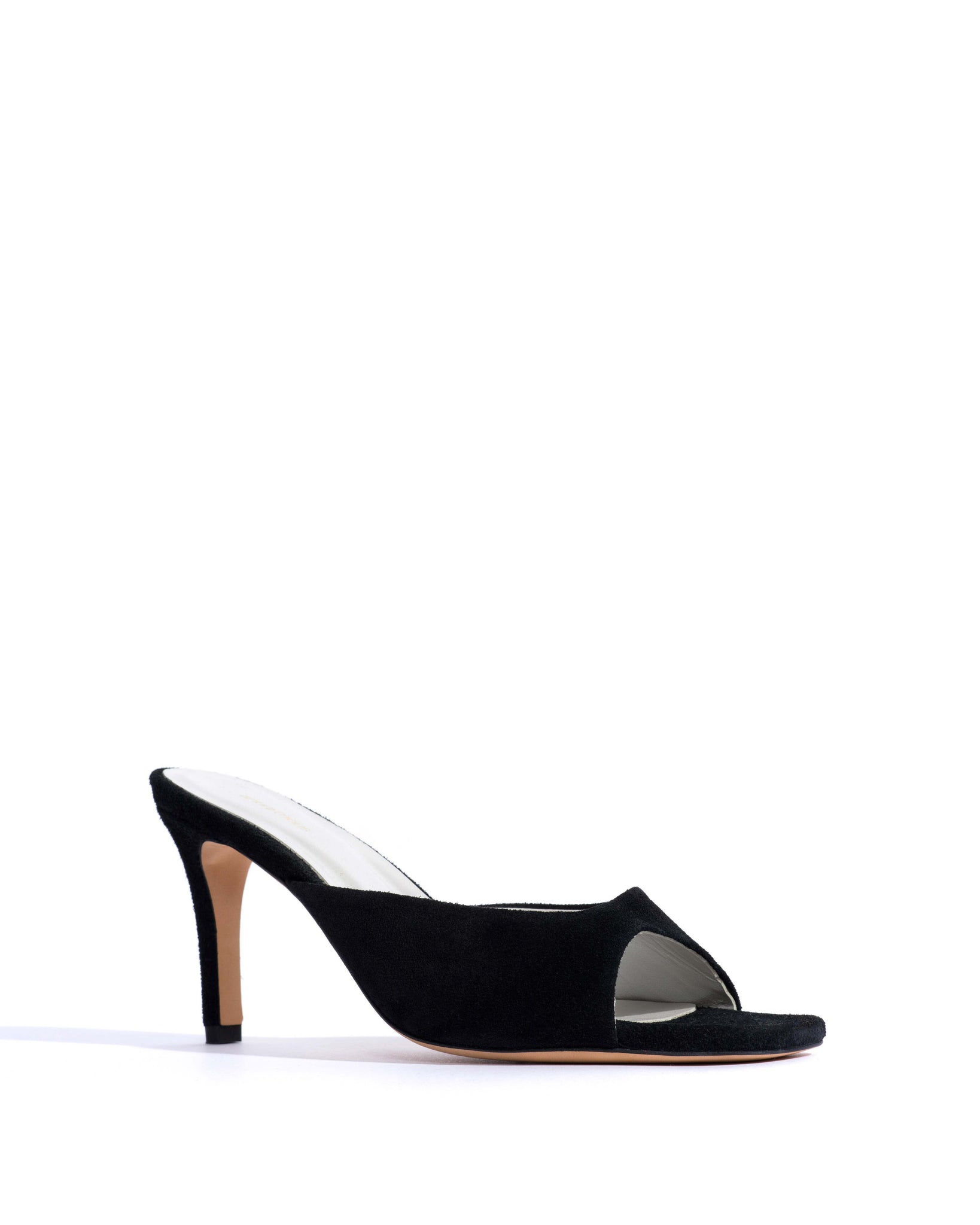 Mazy 75 Calf suede & lining Black & silver - Anonymous Copenhagen Heels