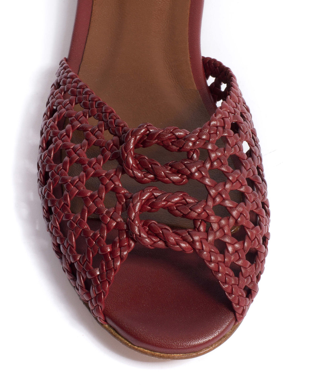 Lucy 10 hand-braided Hand-braided leather Pomegranate