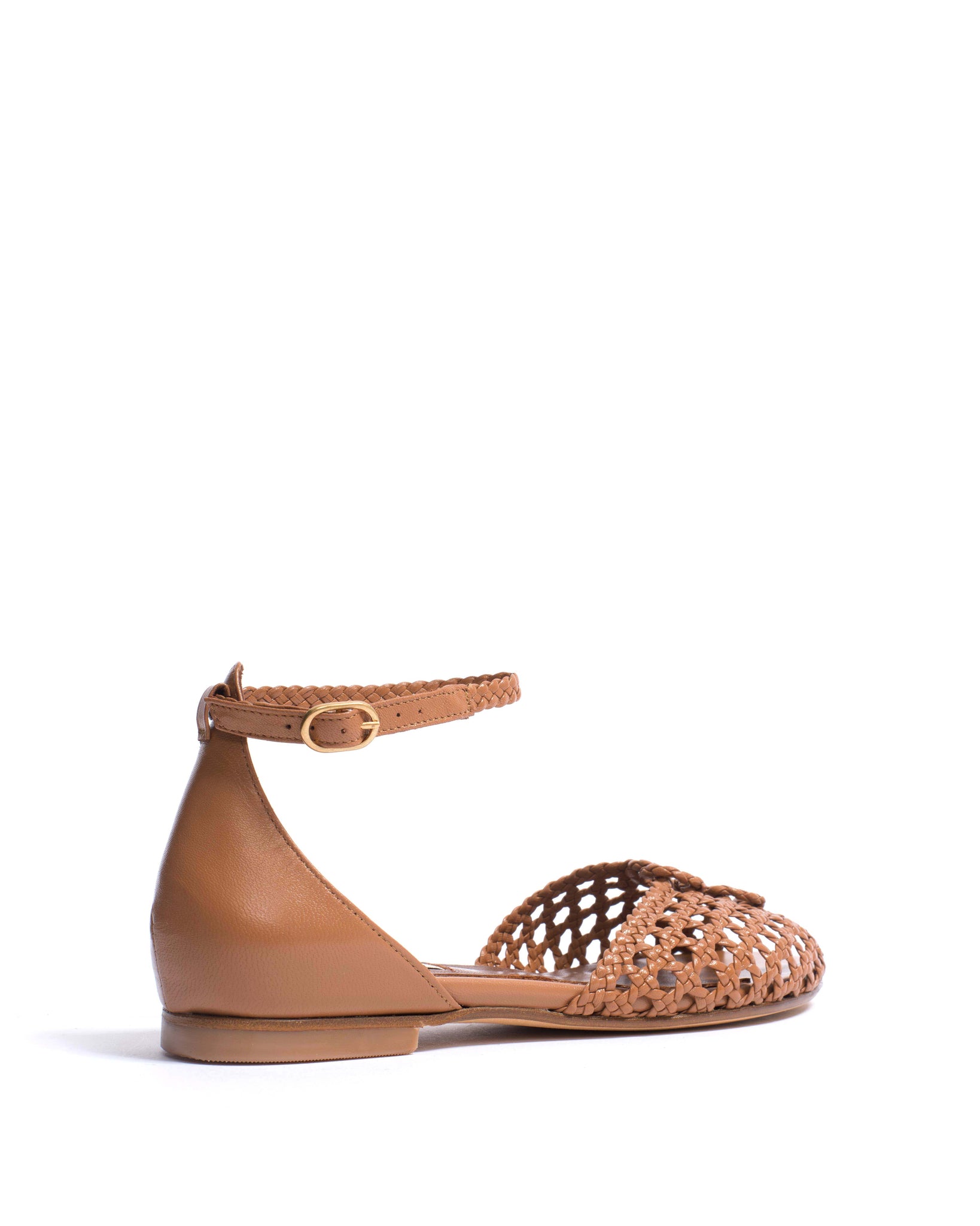 Lucy 10 Hand-braided leather Caramel