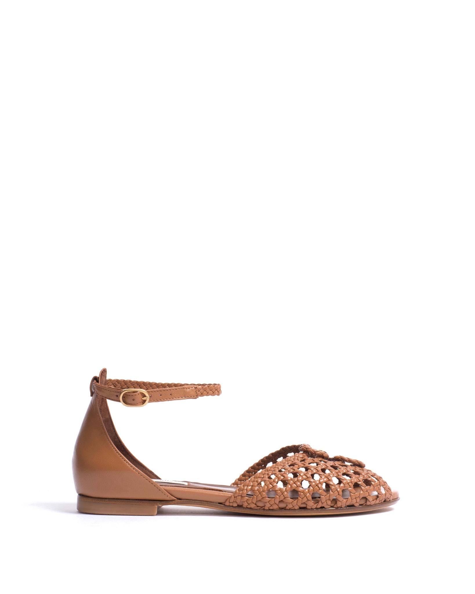 Lucy 10 Hand-braided leather Caramel
