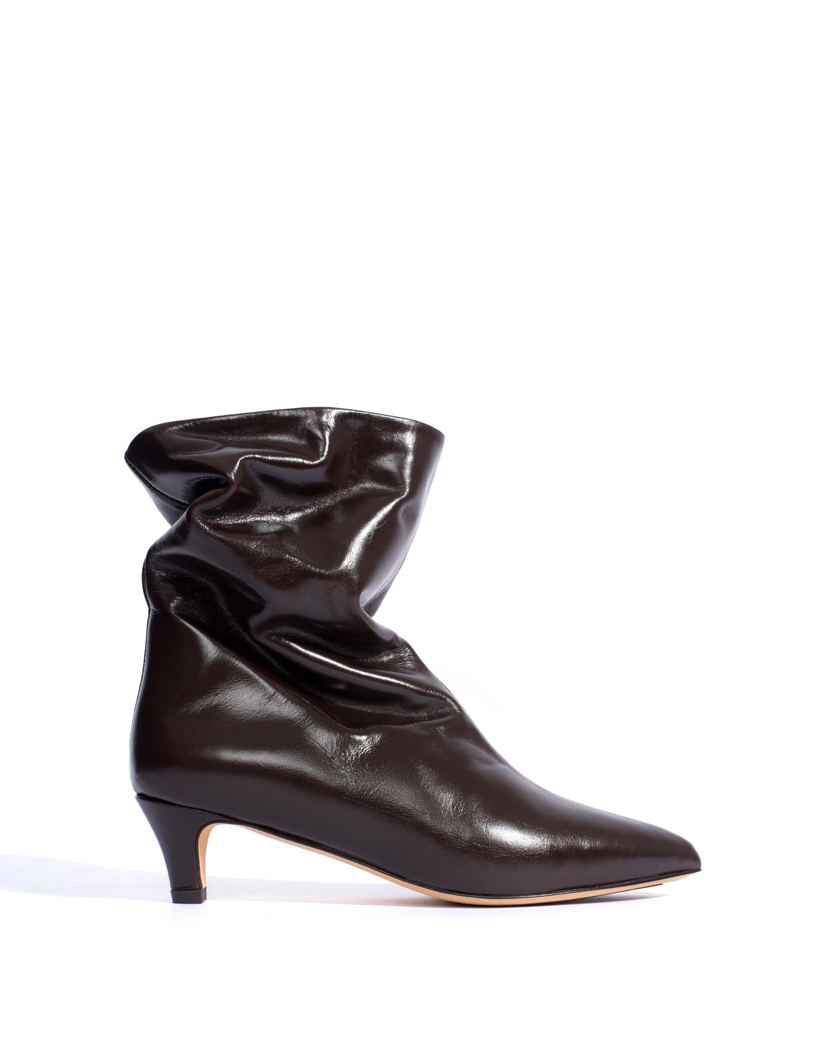 Sweeney 40 stiletto Crinkled soft calf Espresso brown - Anonymous Copenhagen Shoes