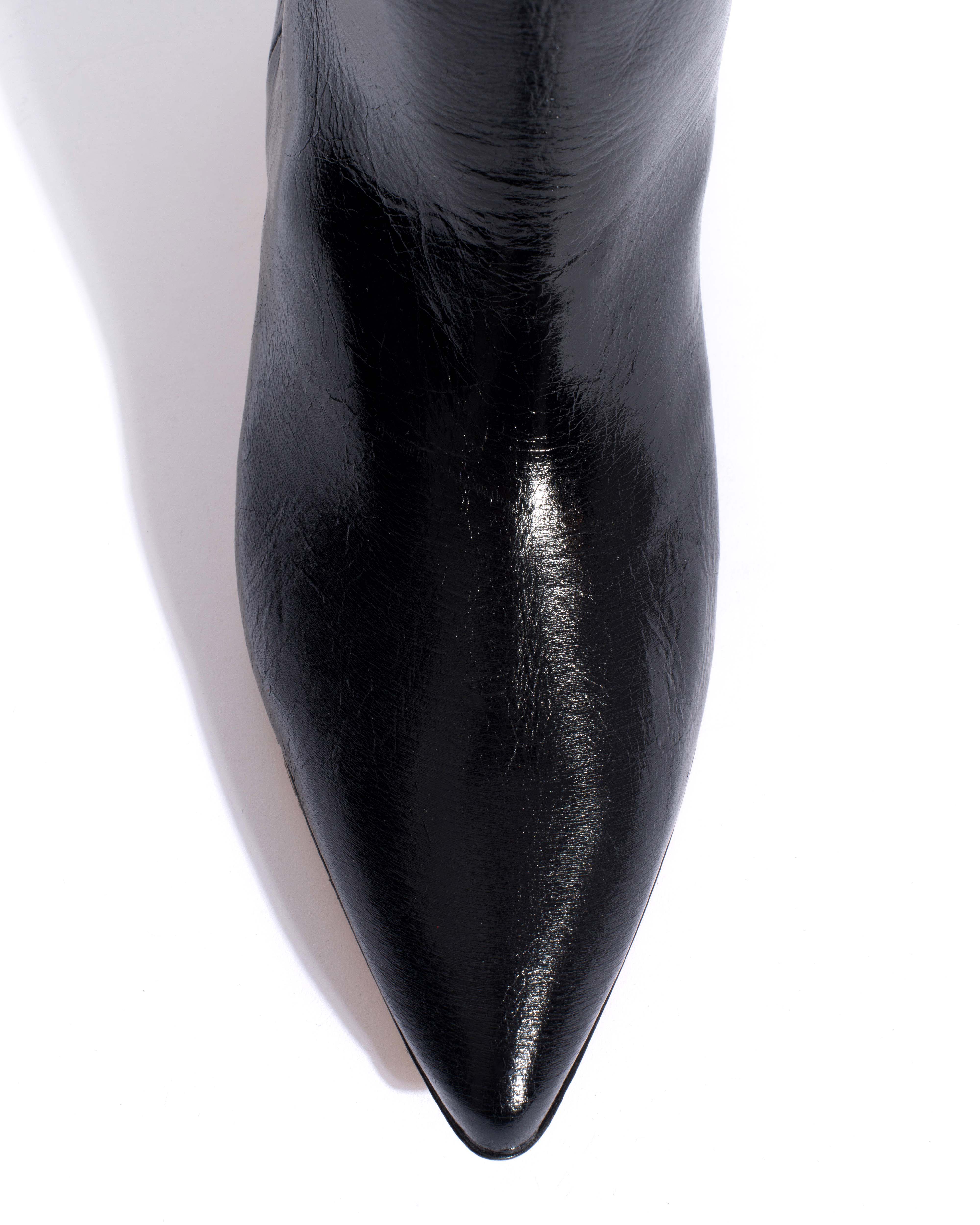 Cecilia 40 stiletto Crinkled soft calf Black