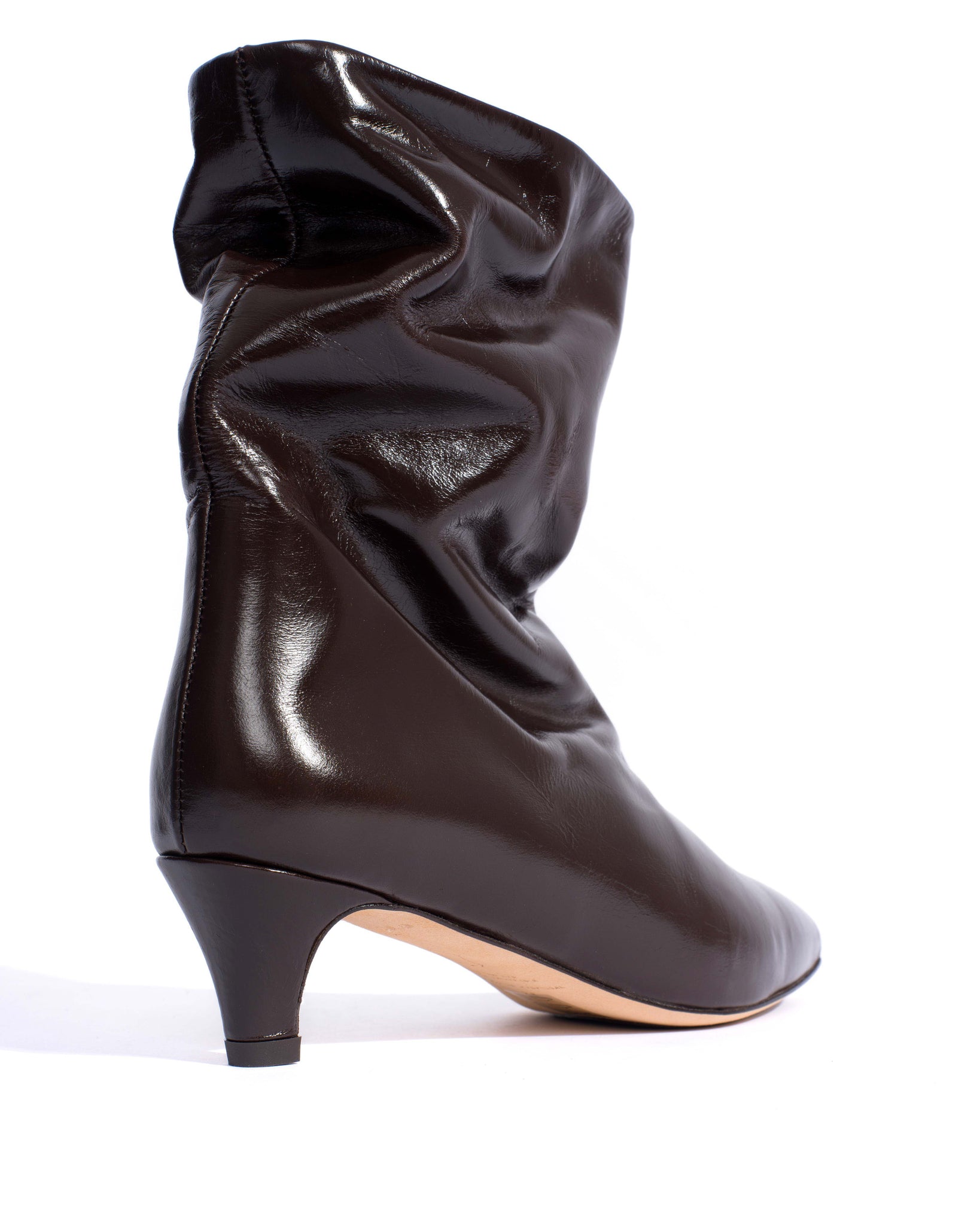 Sweeney 40 stiletto Crinkled soft calf Espresso brown - Anonymous Copenhagen Shoes