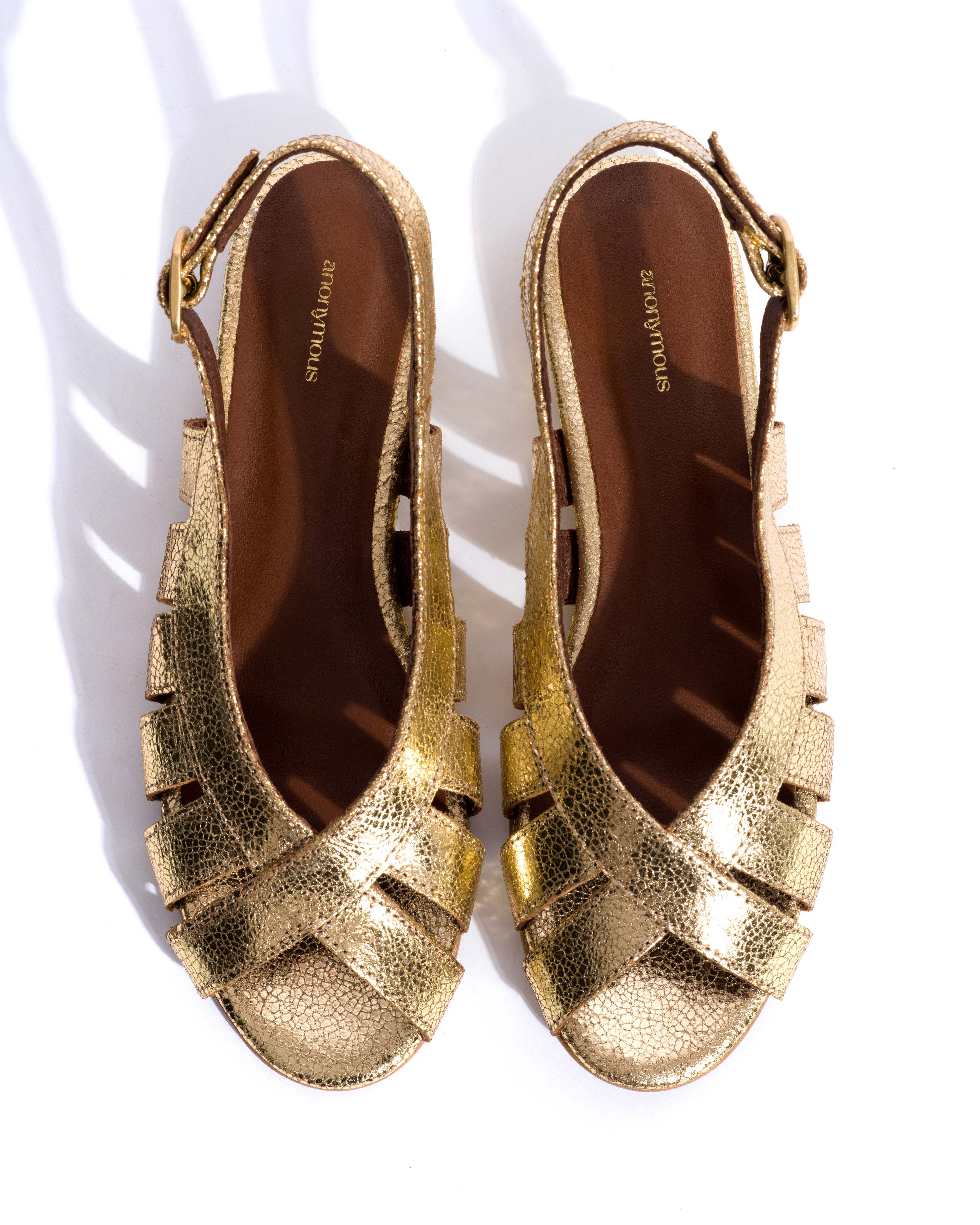 Sophie 20 Crackled metallic goat Gold
