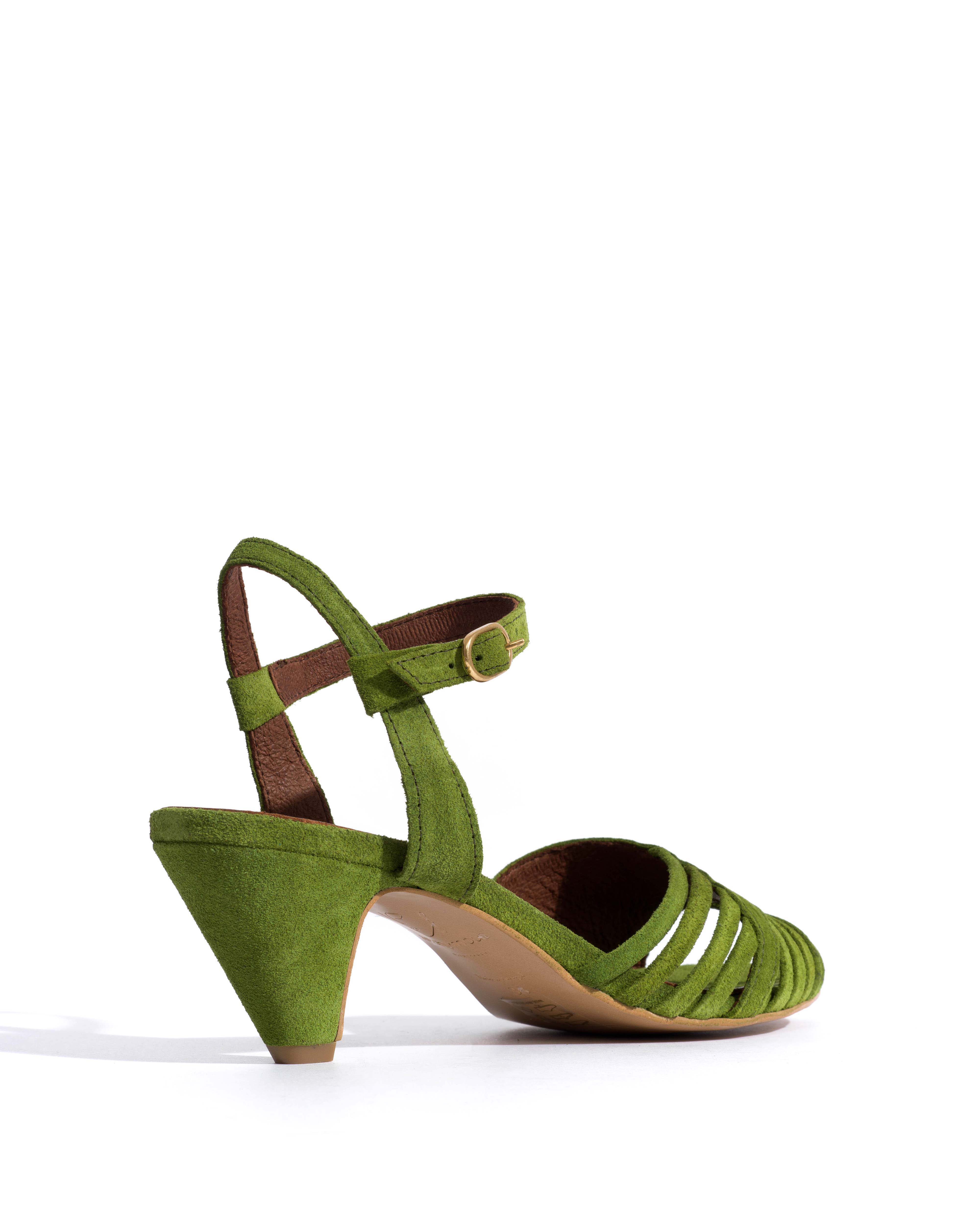 Hermine Calf suede Grass green