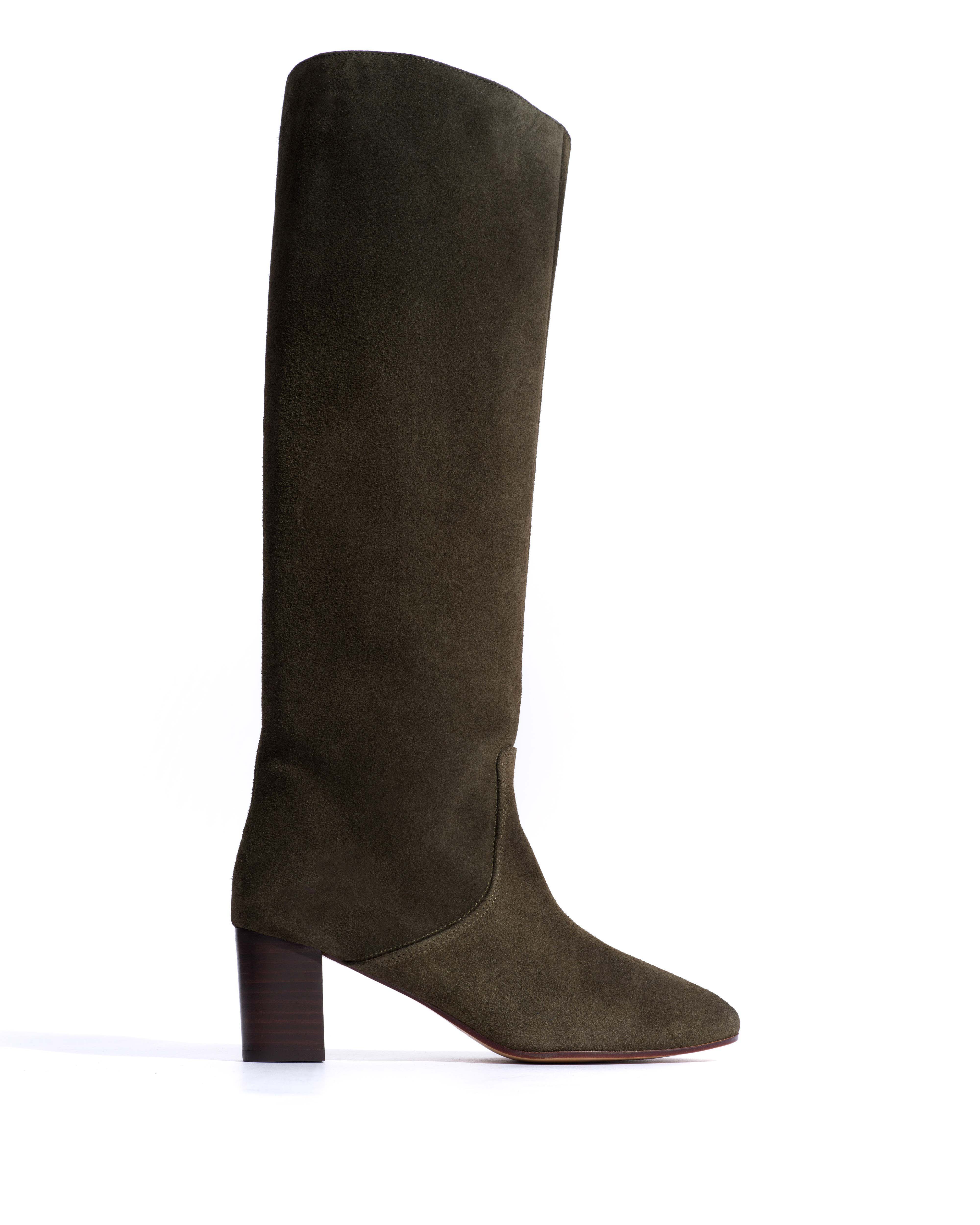 Henriette 60 Calf Suede Moss Green