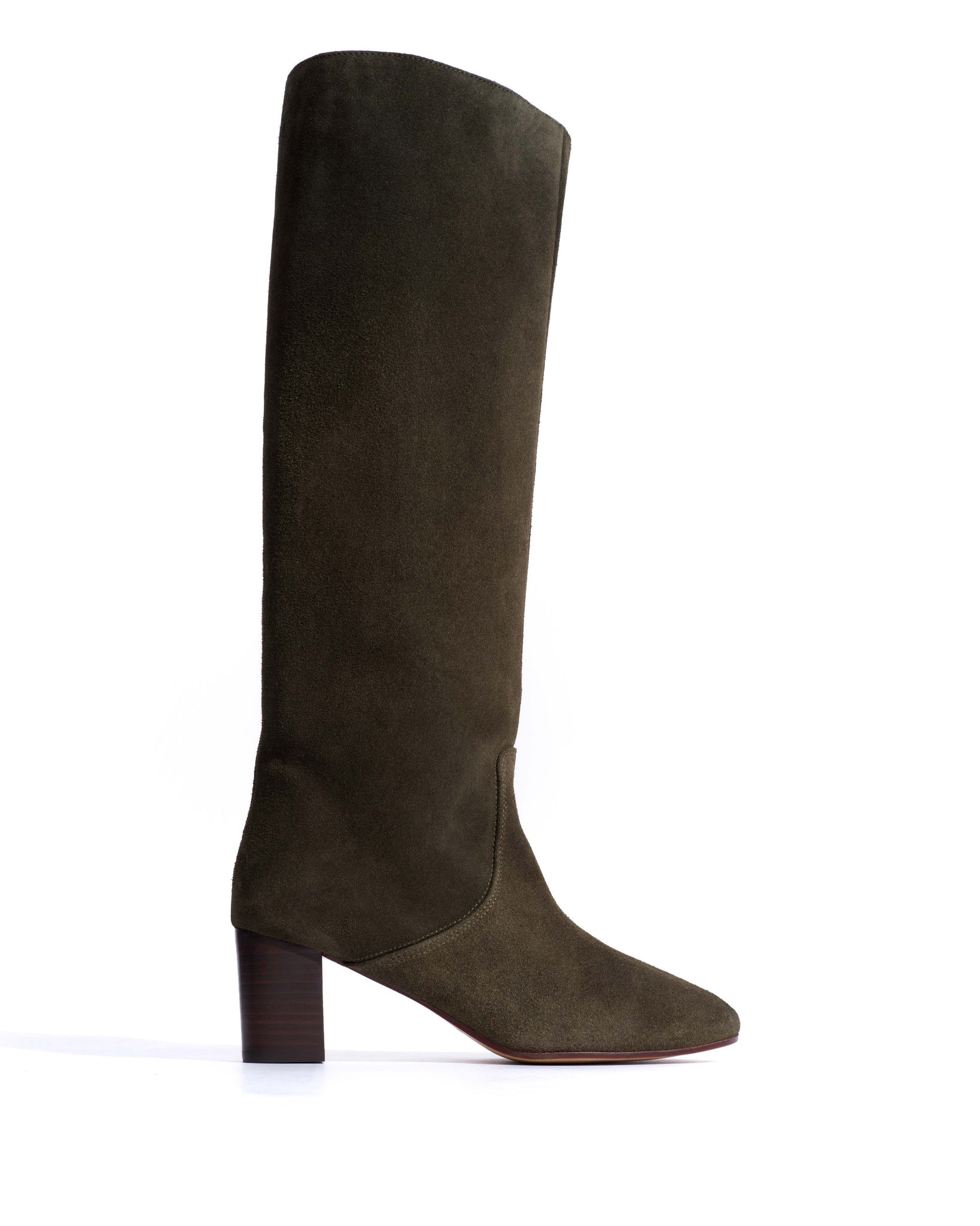 Henriette 60 Calf Suede Moss Green - Anonymous Copenhagen High shaft boots