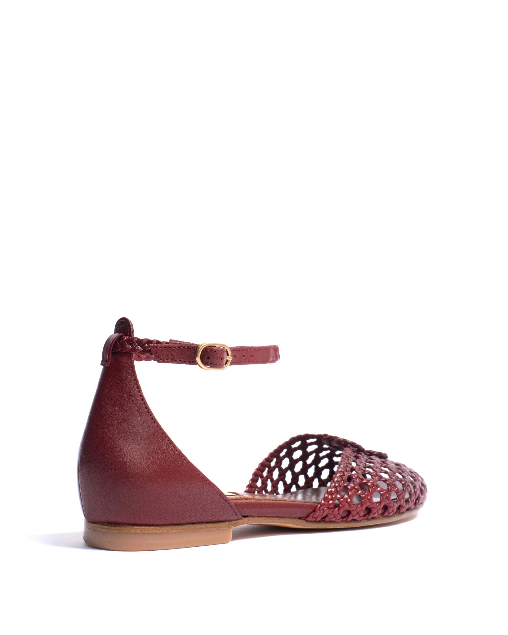Lucy 10 Hand-braided leather Pomegranate