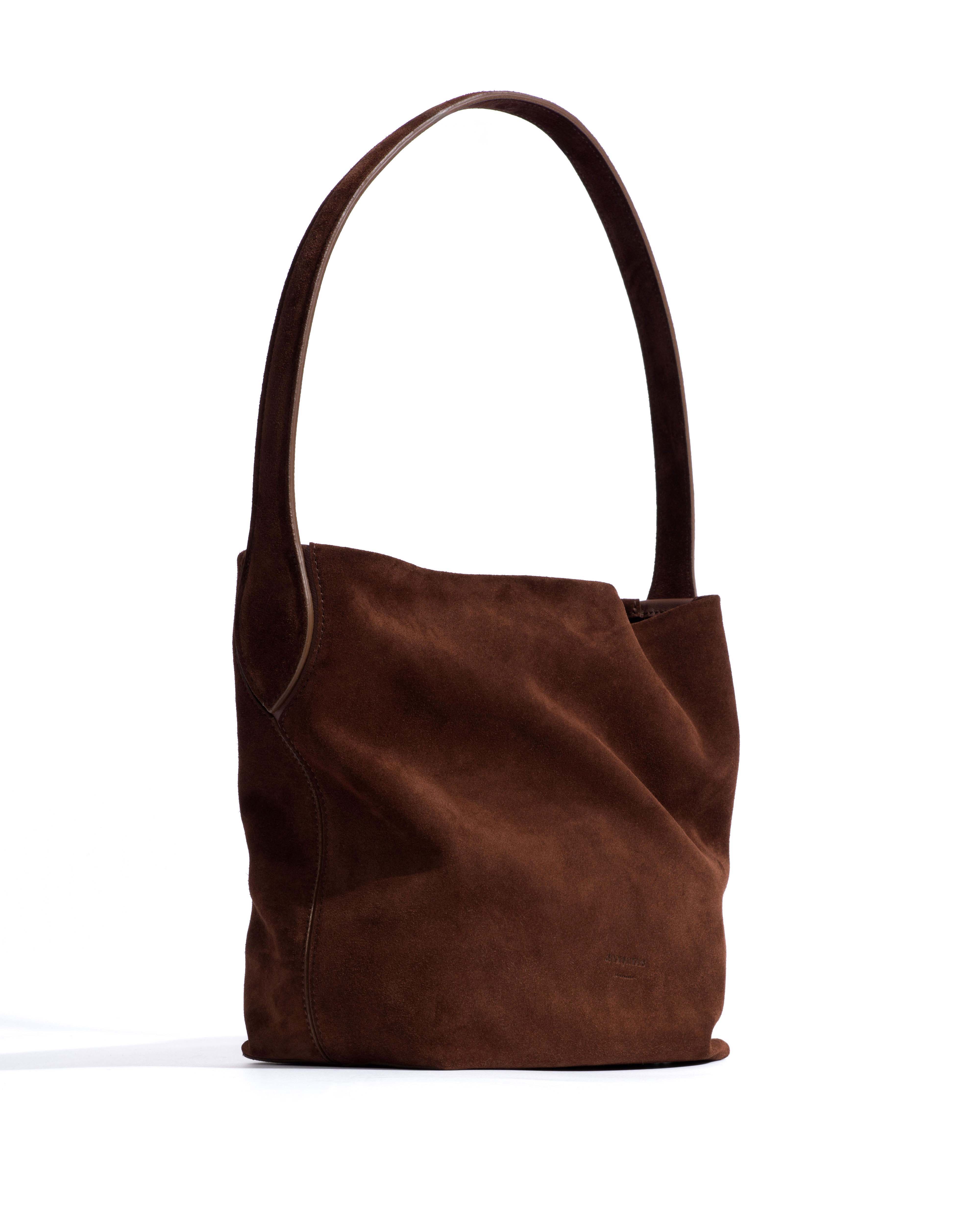 Versa slouchy petite bag Calf suede Chocolate