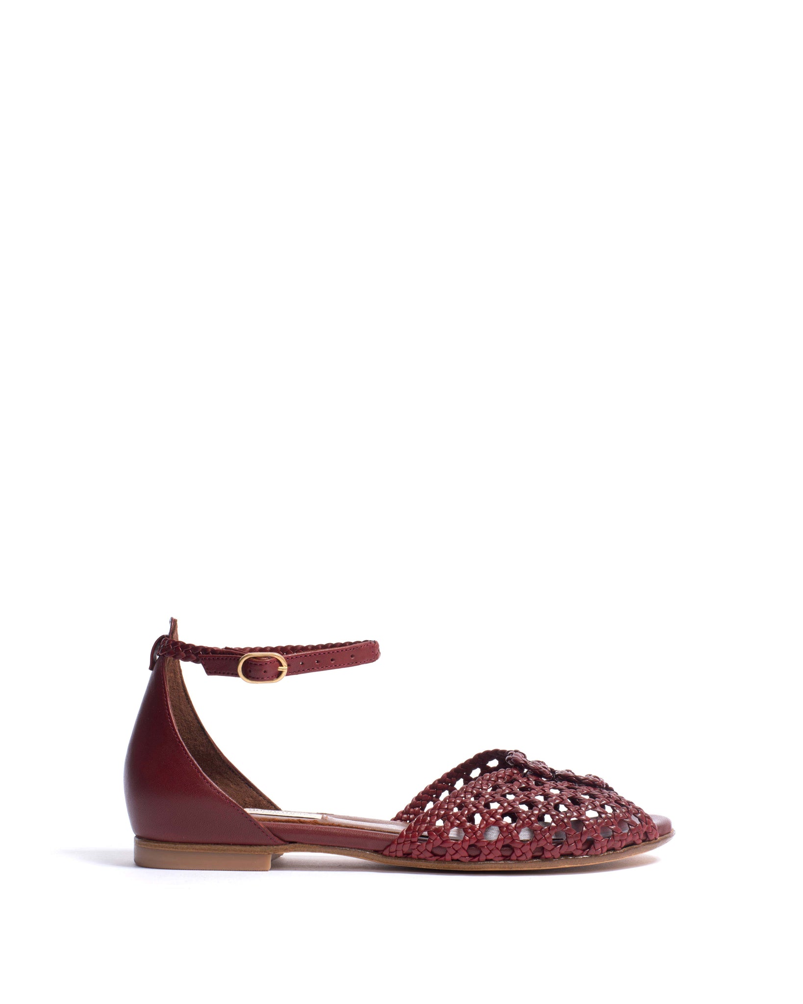 Lucy 10 Hand-braided leather Pomegranate